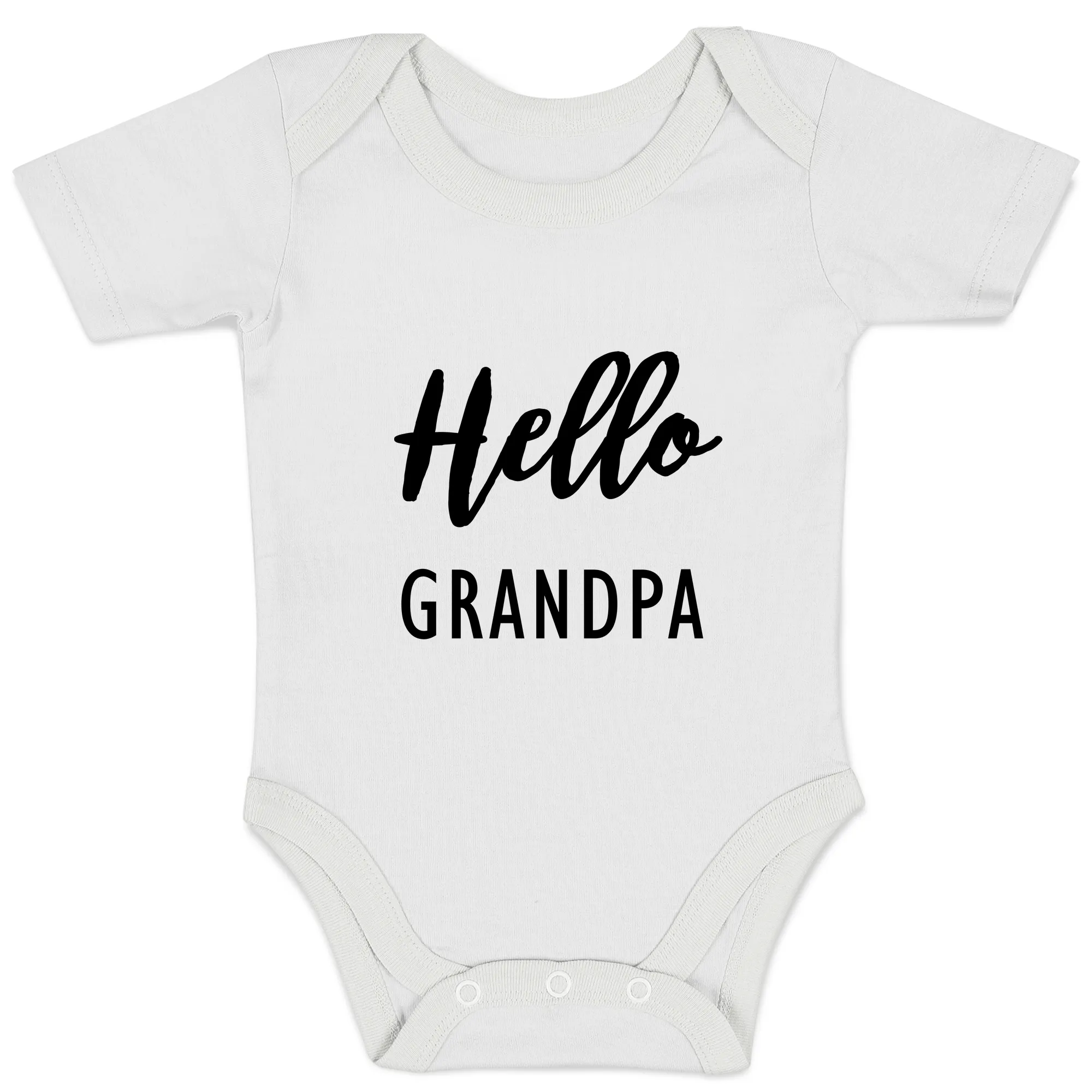 Endanzoo Pregnancy Announcement Baby Reveal Organic Baby Bodysuit - Hello Grandpa