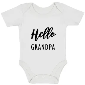 Endanzoo Pregnancy Announcement Baby Reveal Organic Baby Bodysuit - Hello Grandpa