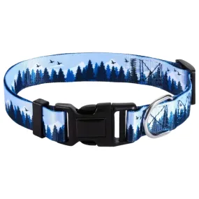 Everking Snowy Mountain Dog Collar- Medium