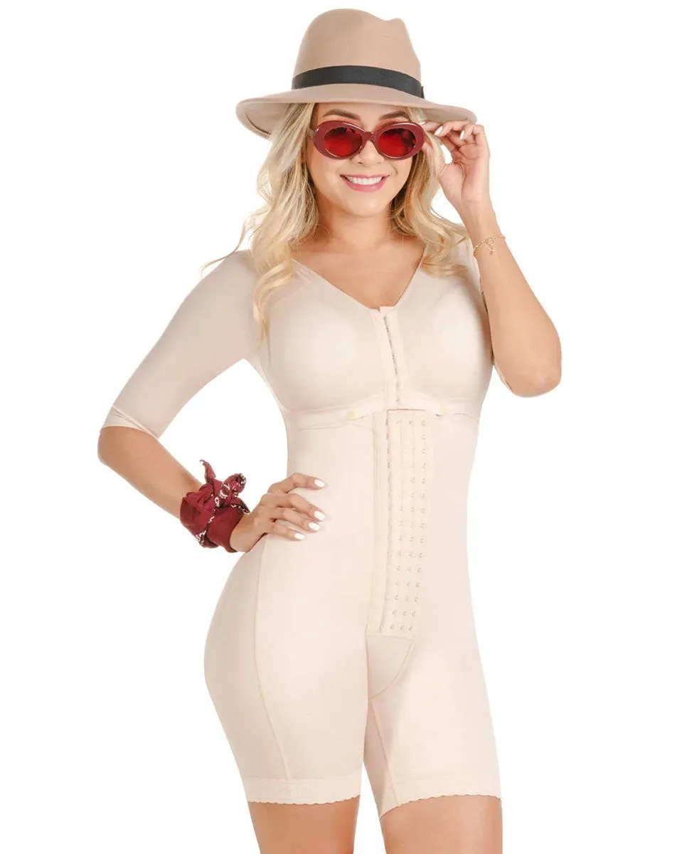 Fajas Sonryse Colombian Shapewear Bodysuit with Bra Post Surgery Body Shapers with Sleeves