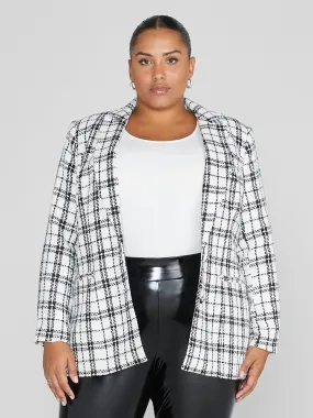 Fashion To Figure - Loren Plaid Blazer