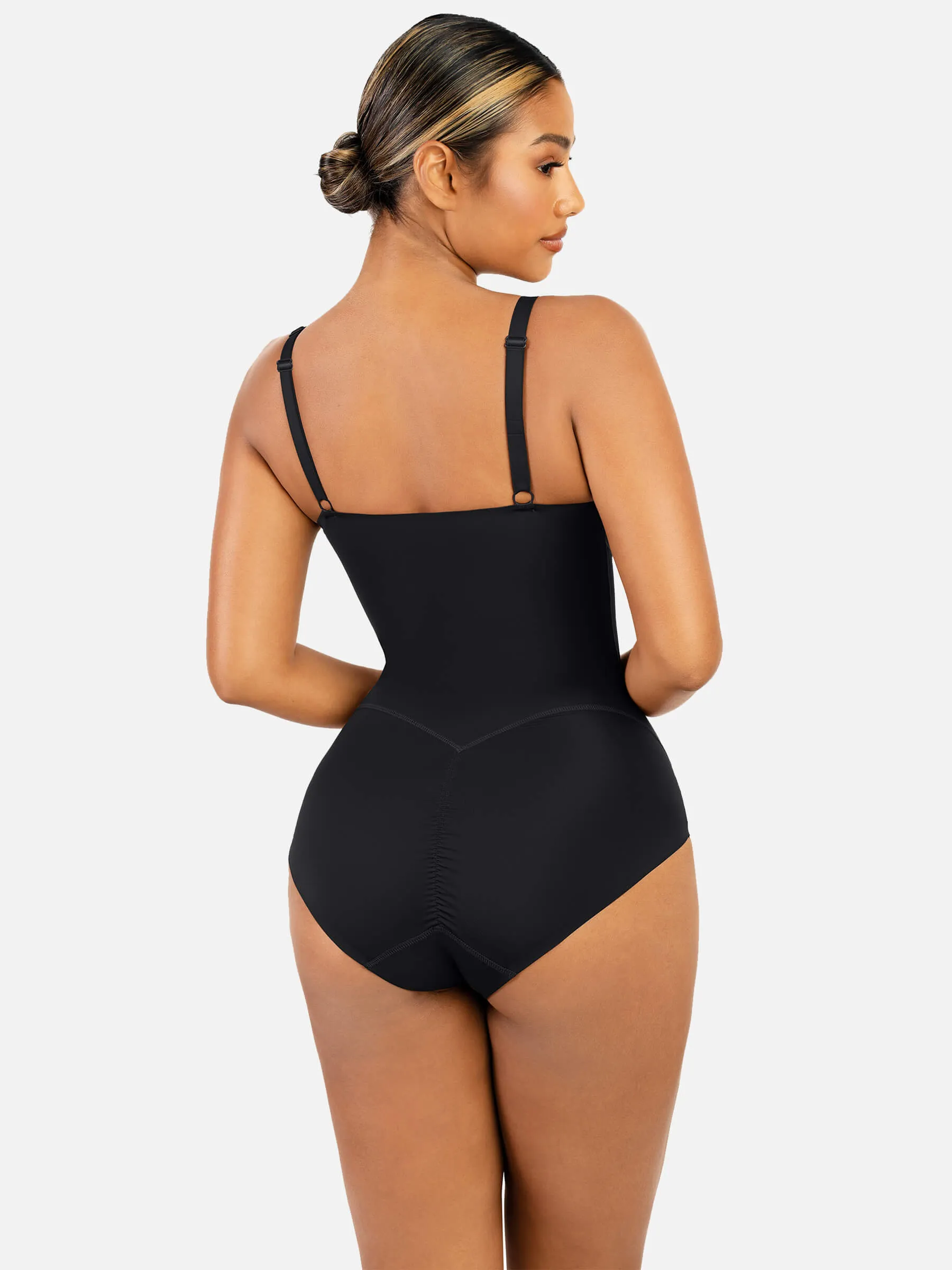 Feelingirl V Neck Tummy Control Thong Shapewear