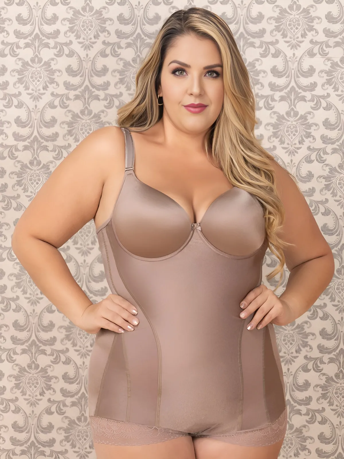 Firm Compression Body Shaper with Contouring Bra and Hook & Eye Closure | Targeted Support | Made in Colombia