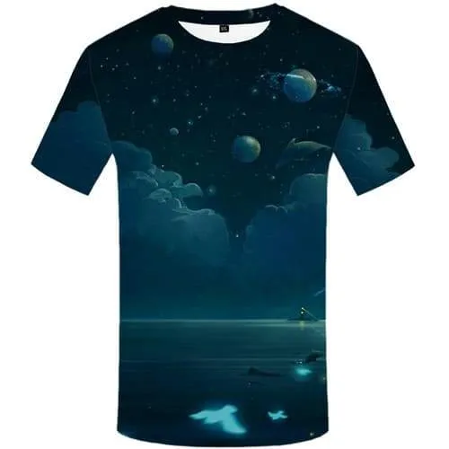 Fish T shirts Men Animal Tshirt Anime Moon T shirts Funny Fishinger Shirt Print Tropical Tshirts Casual Short Sleeve Fashion Men