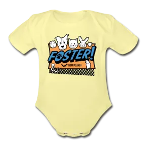 Foster Logo Organic Short Sleeve Baby Bodysuit