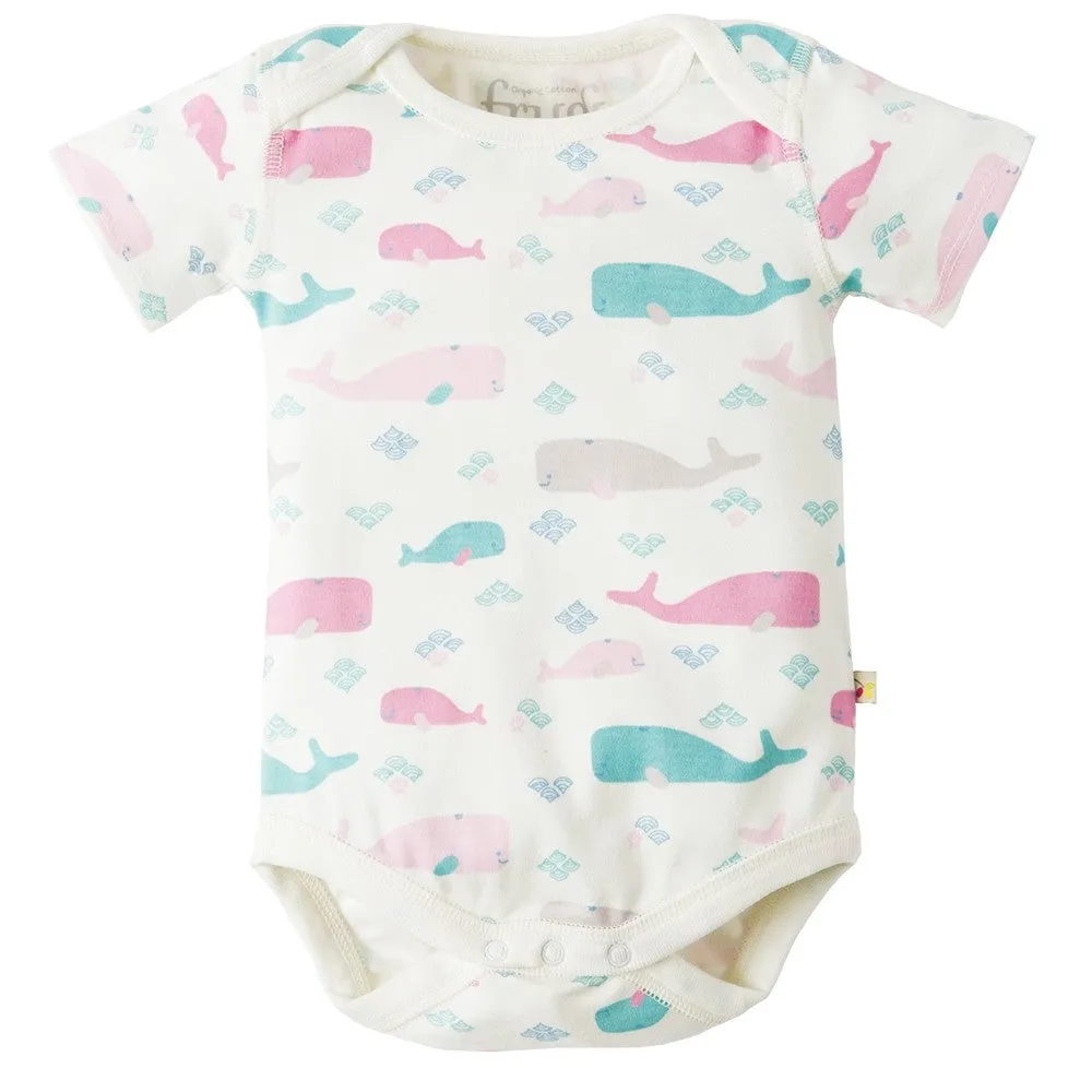 Frugi Baby Teeny Long Sleeve   Short Sleeve Little Whale Bodysuit 2-Pack