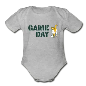 Game Day Cat Organic Short Sleeve Baby Bodysuit