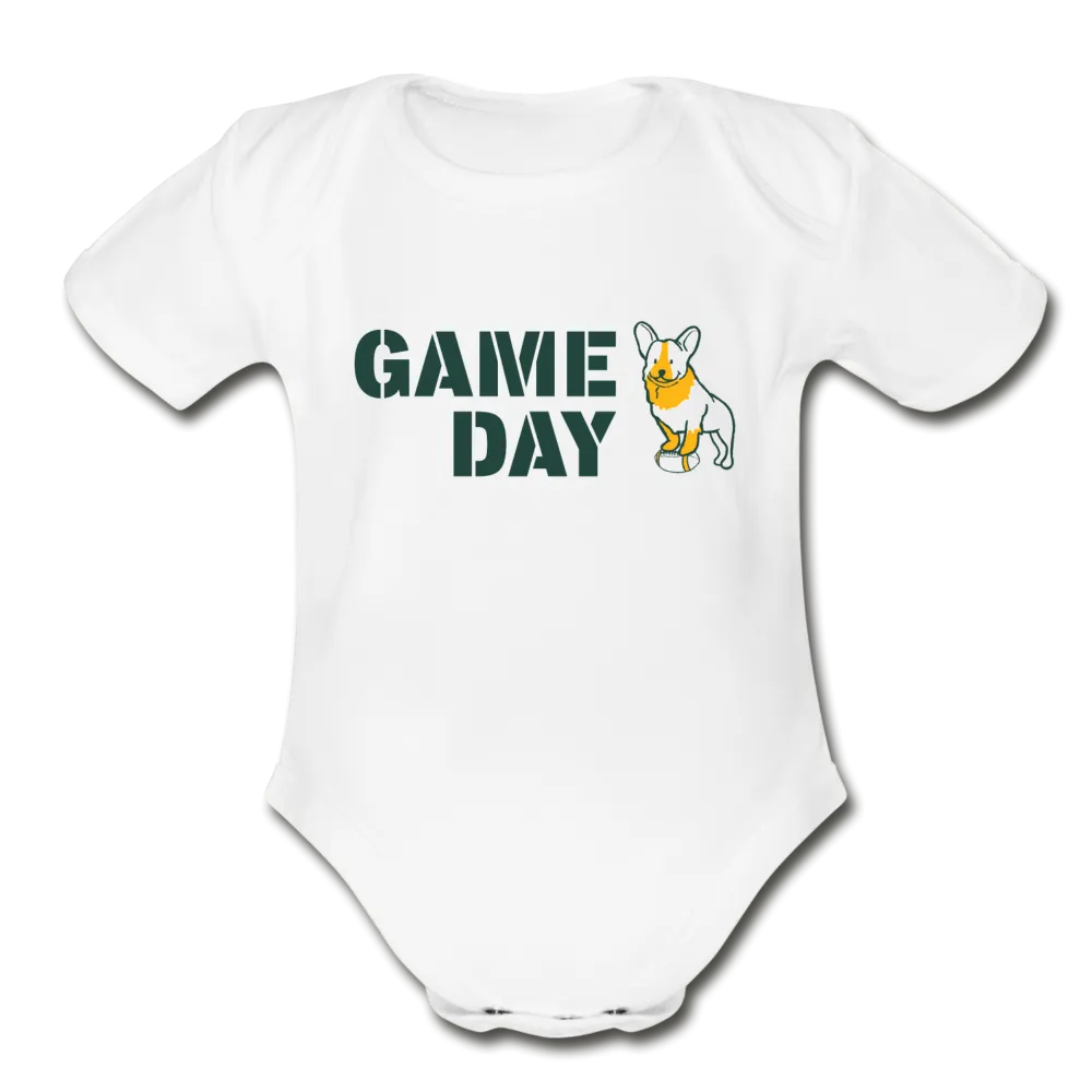 Game Day Dog Organic Short Sleeve Baby Bodysuit