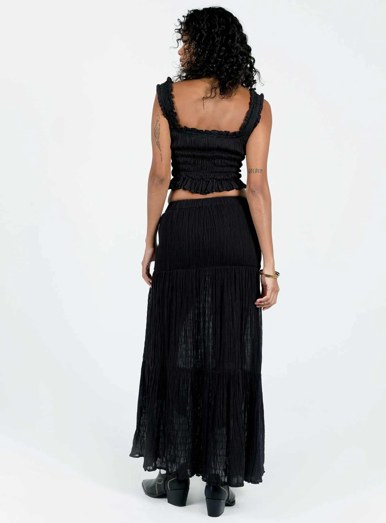 Gilchrist Low Rise Maxi Skirt Black