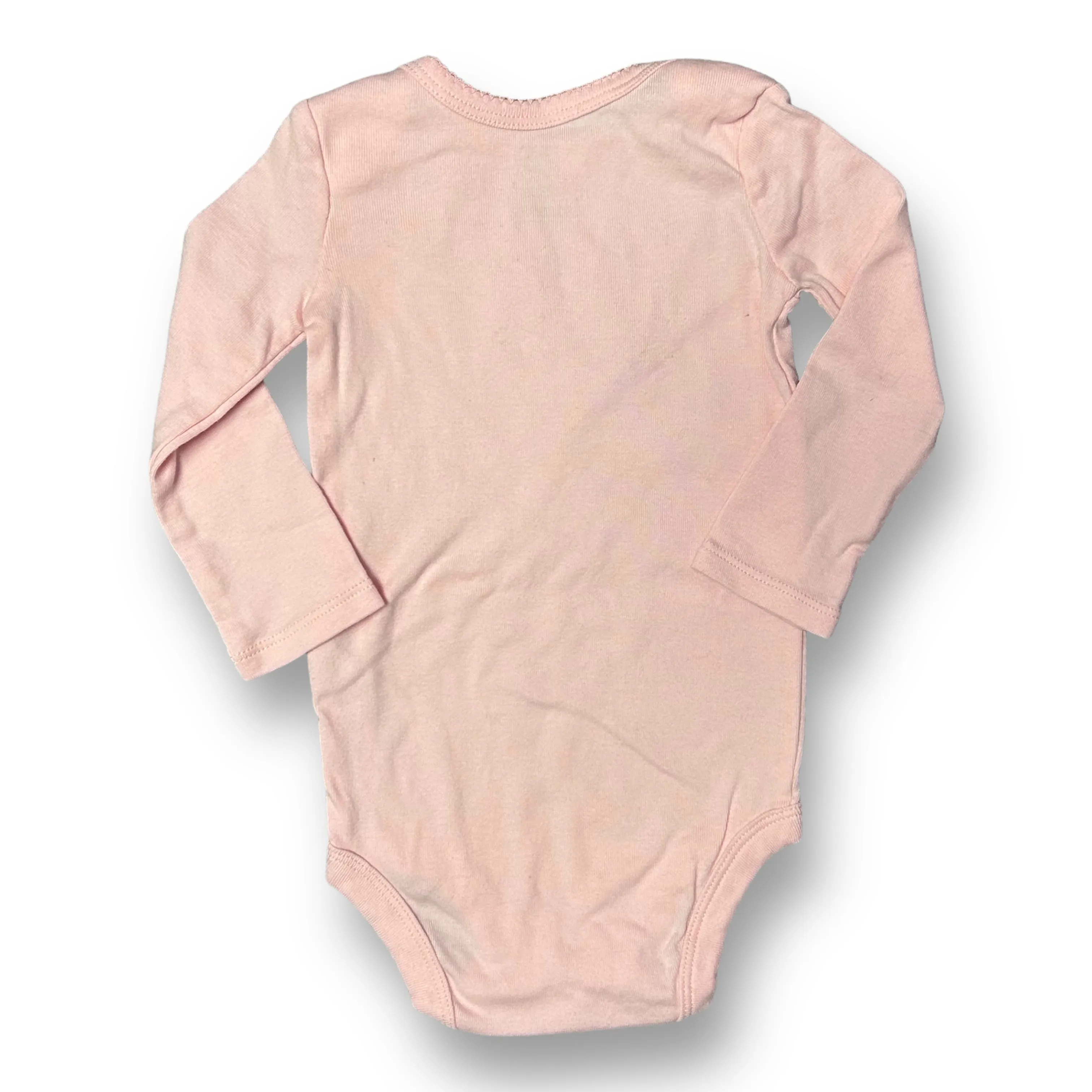 Girls Just One You Size 12 Months Pink Happy Little One Bodysuit