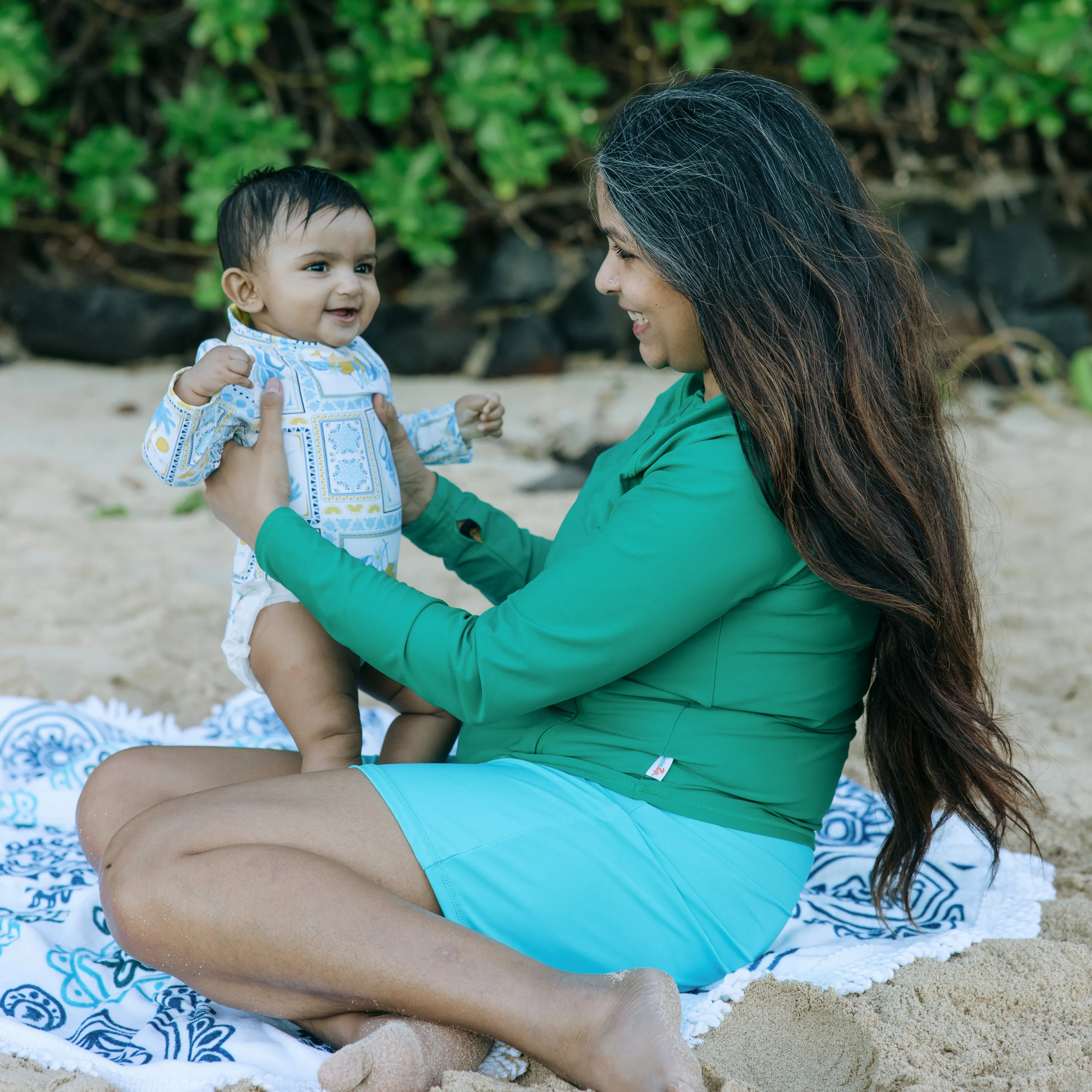 Girls Long Sleeve Surf Suit (One Piece Bodysuit) | "Mediterranean Lemons"