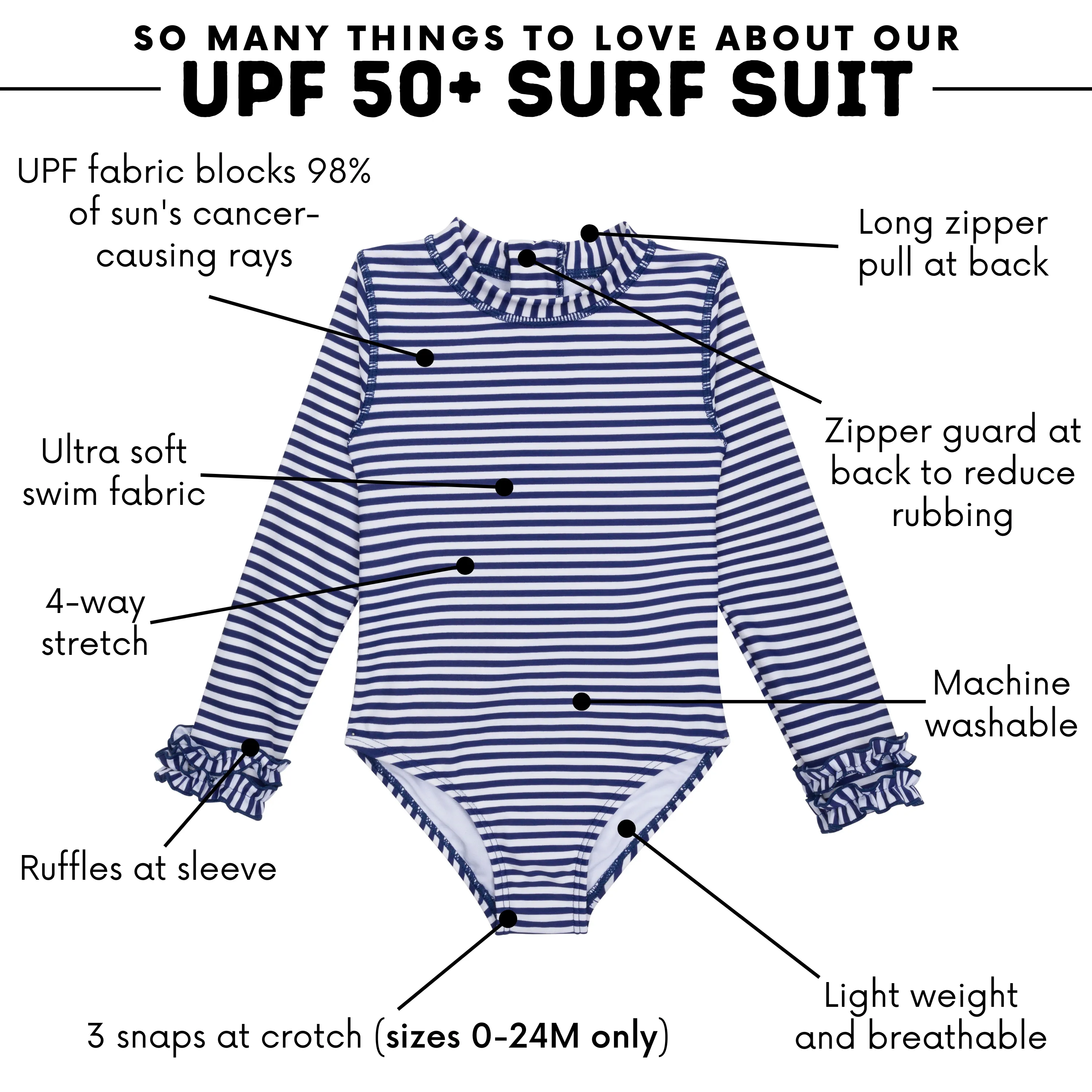 Girls Long Sleeve Surf Suit (One Piece Bodysuit) | "Stunner"