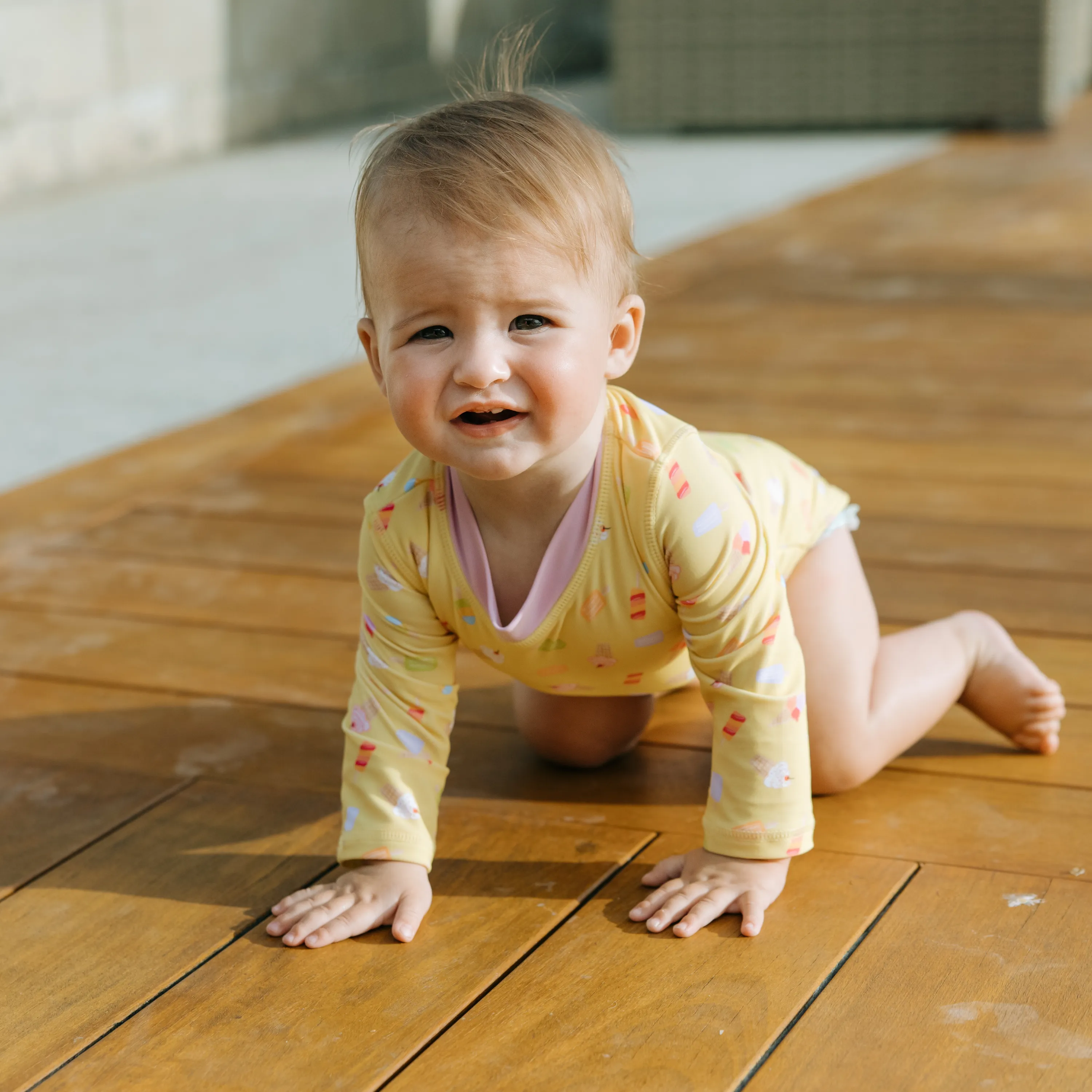 Girls Long Sleeve Surf Suit (One Piece Bodysuit) | "Sweetie"