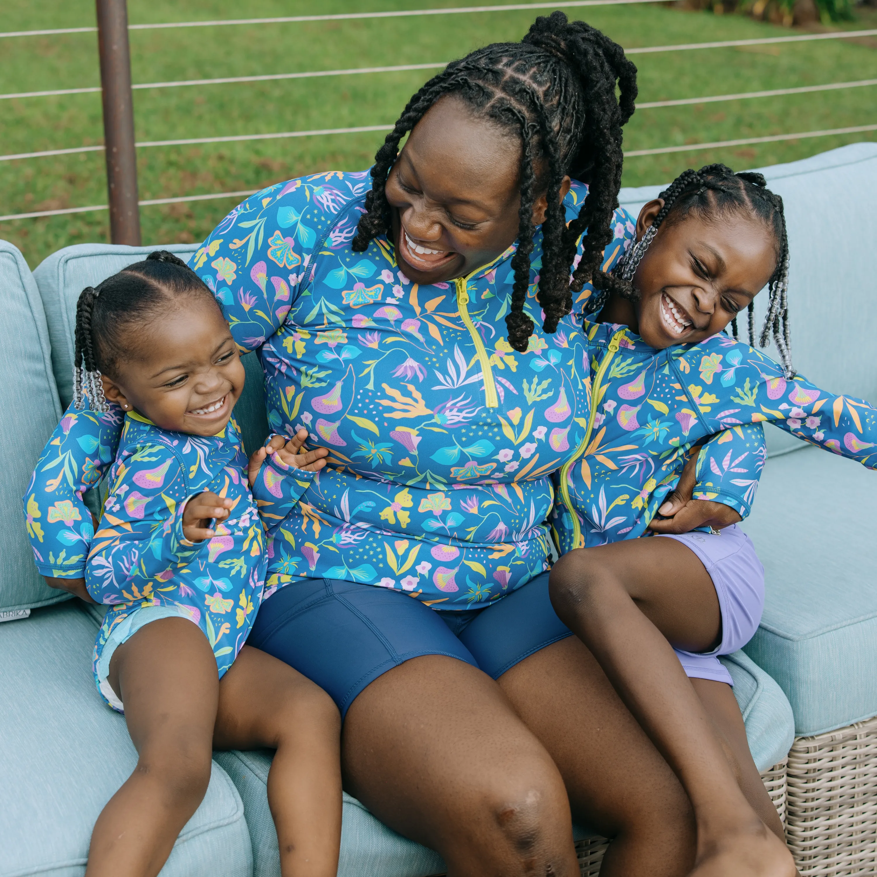 Girls Long Sleeve Surf Suit (One Piece Bodysuit) | "Tropadelic"