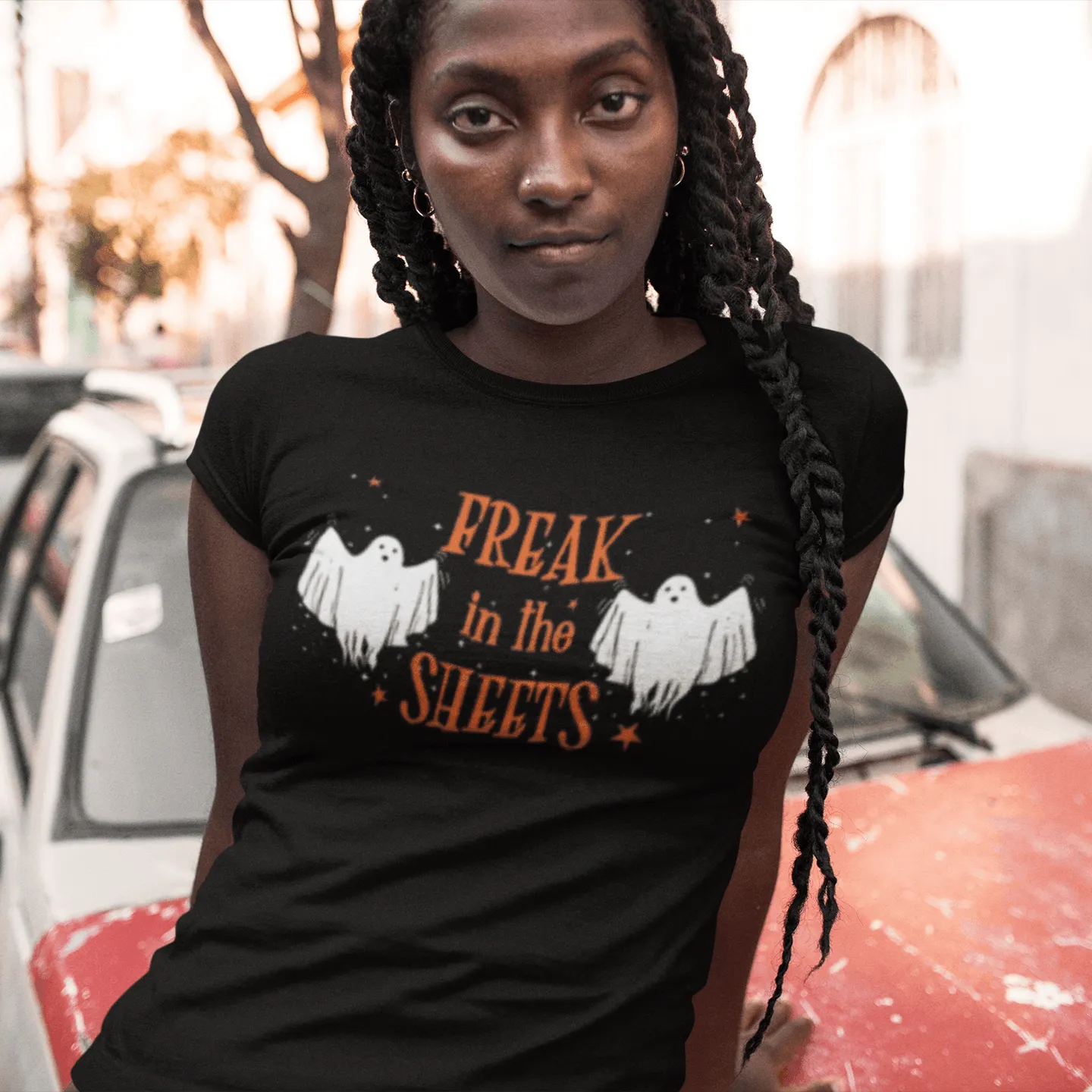 Halloween Tshirt Freek In The Sheets Short Sleeve 100% Cotton Crewneck Unisex Top