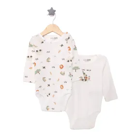 HelloBaby Baby Boy Long Sleeve Body 2 pcs - Beige