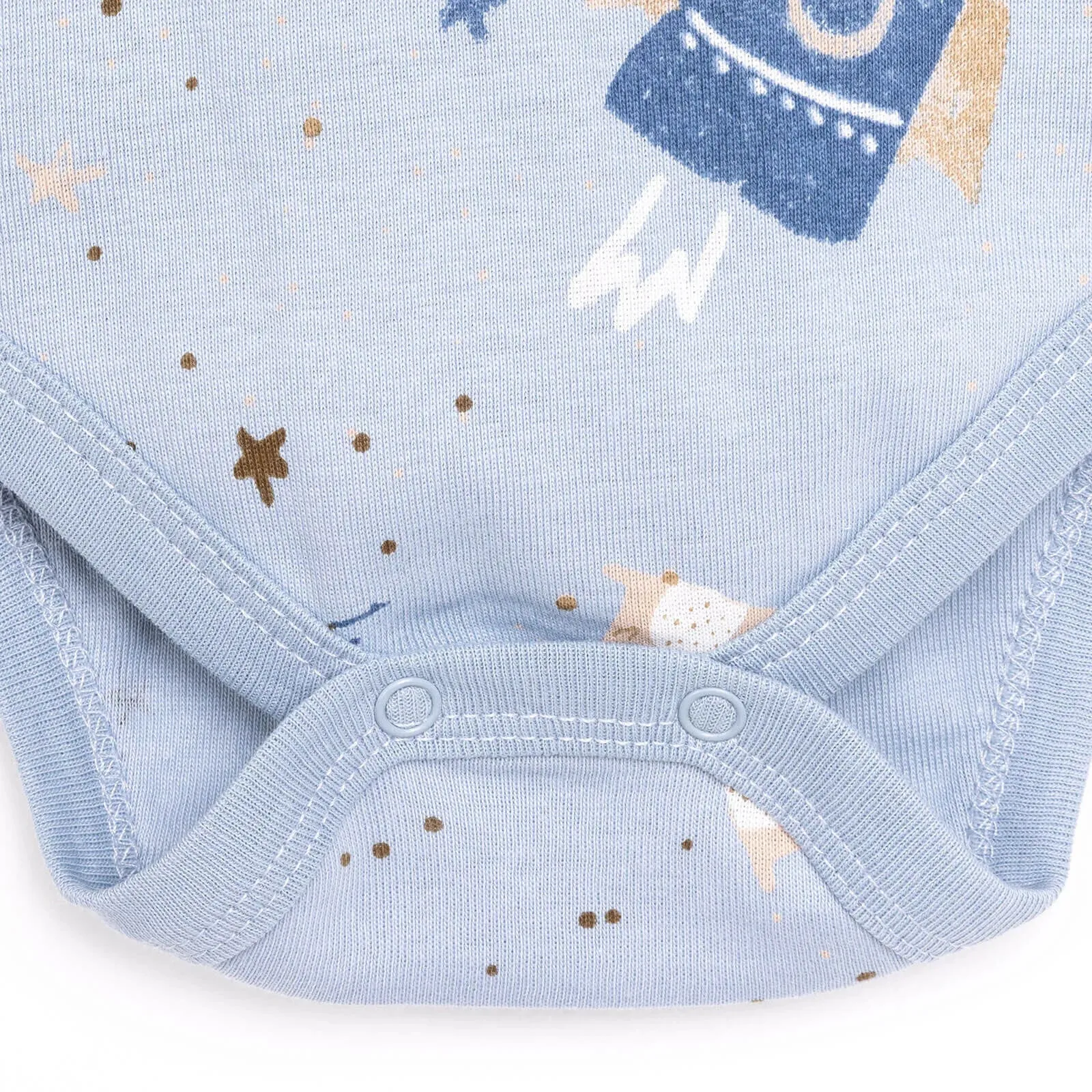 HelloBaby Baby Boy Long Sleeve Bodysuit - Blue