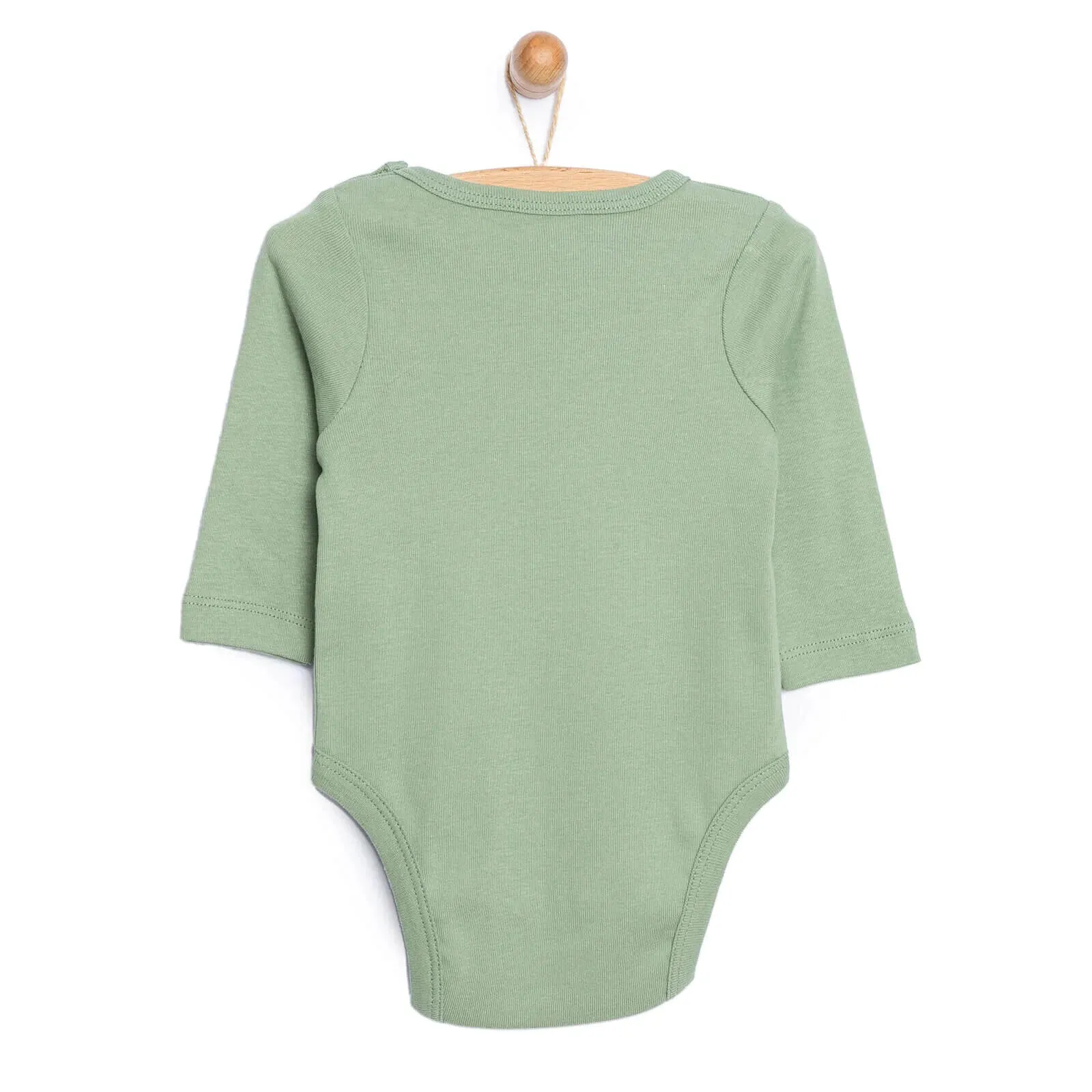 HelloBaby Baby Boy Long Sleeve Bodysuit - Dark Green