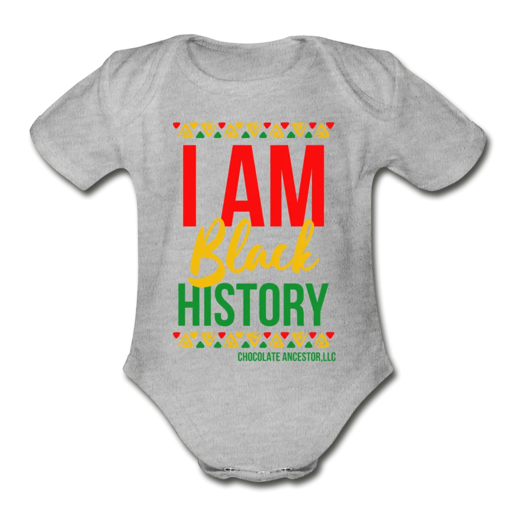 I Am Black History Organic Short Sleeve Baby Bodysuit