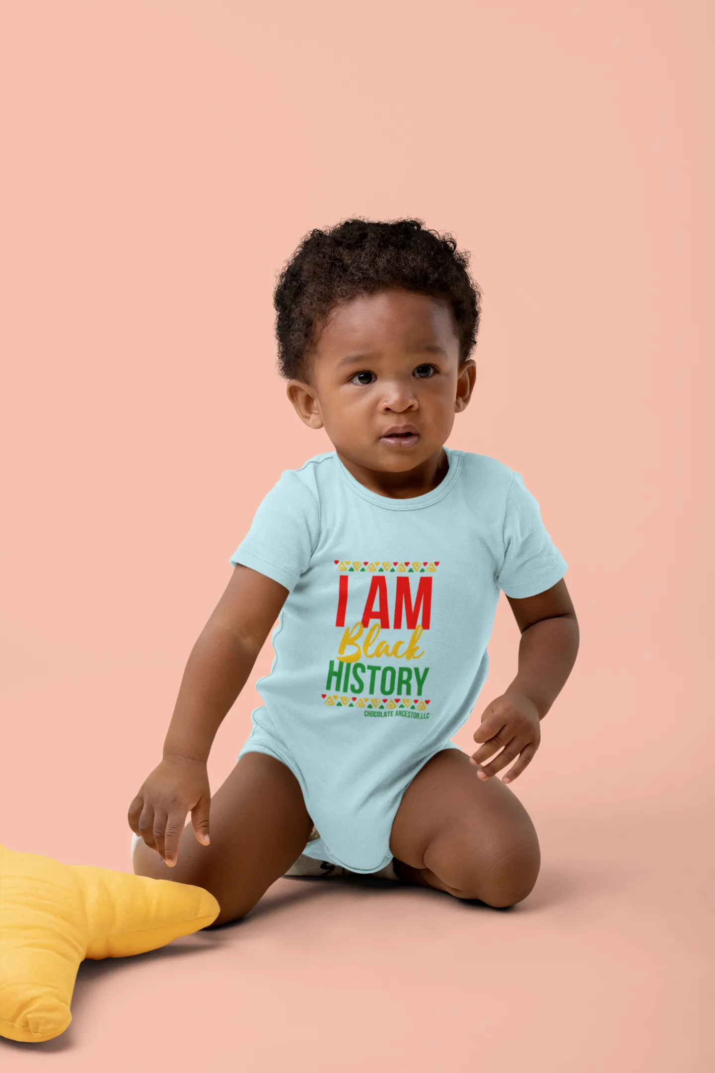 I Am Black History Organic Short Sleeve Baby Bodysuit