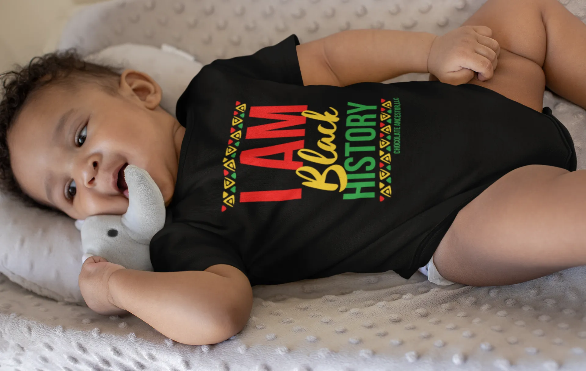 I Am Black History Organic Short Sleeve Baby Bodysuit