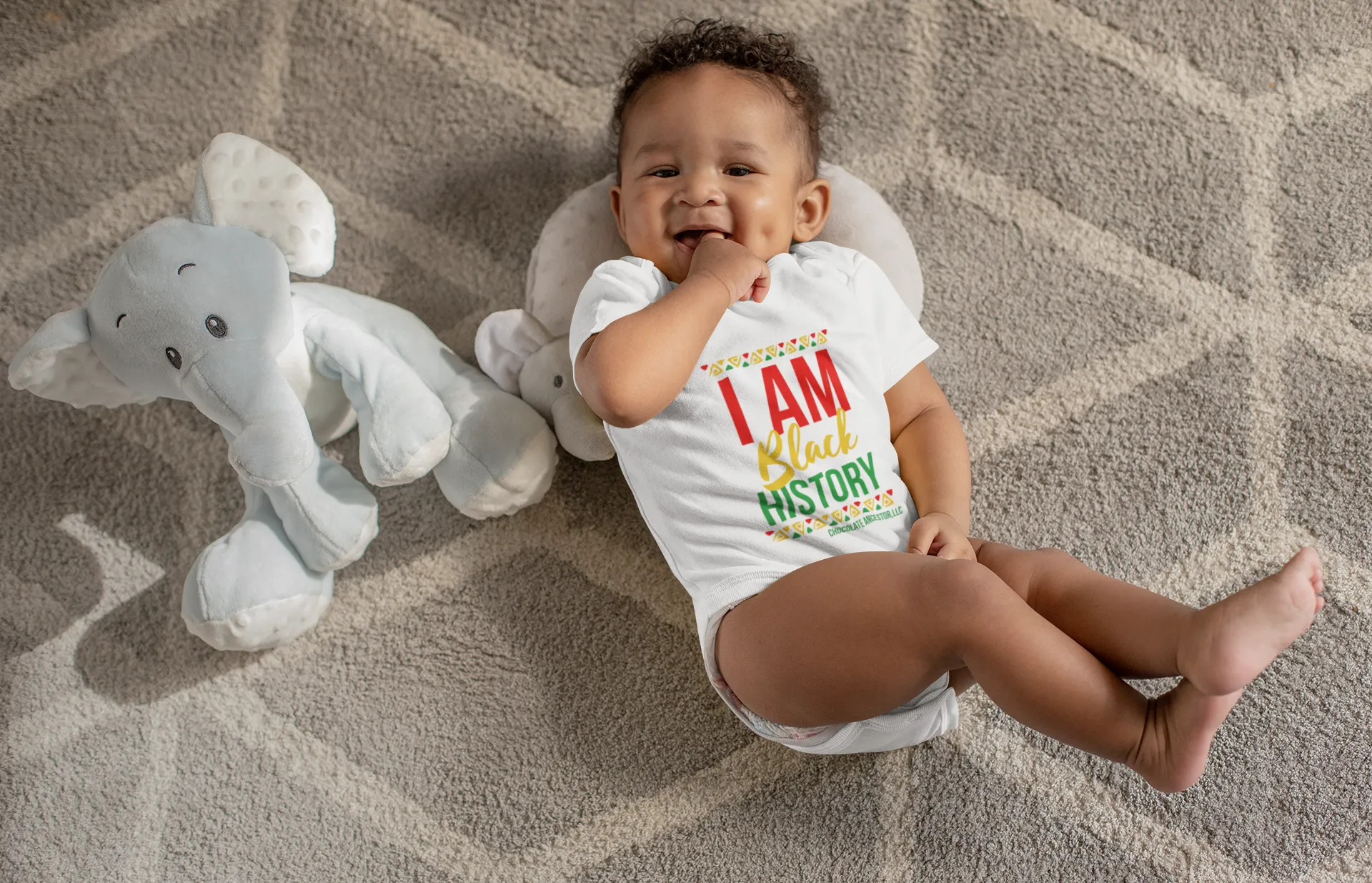 I Am Black History Organic Short Sleeve Baby Bodysuit