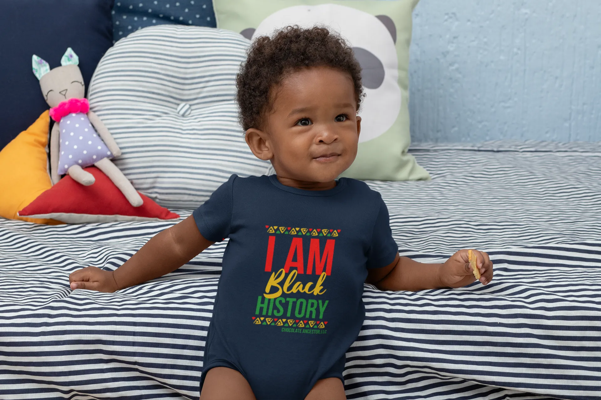 I Am Black History Organic Short Sleeve Baby Bodysuit