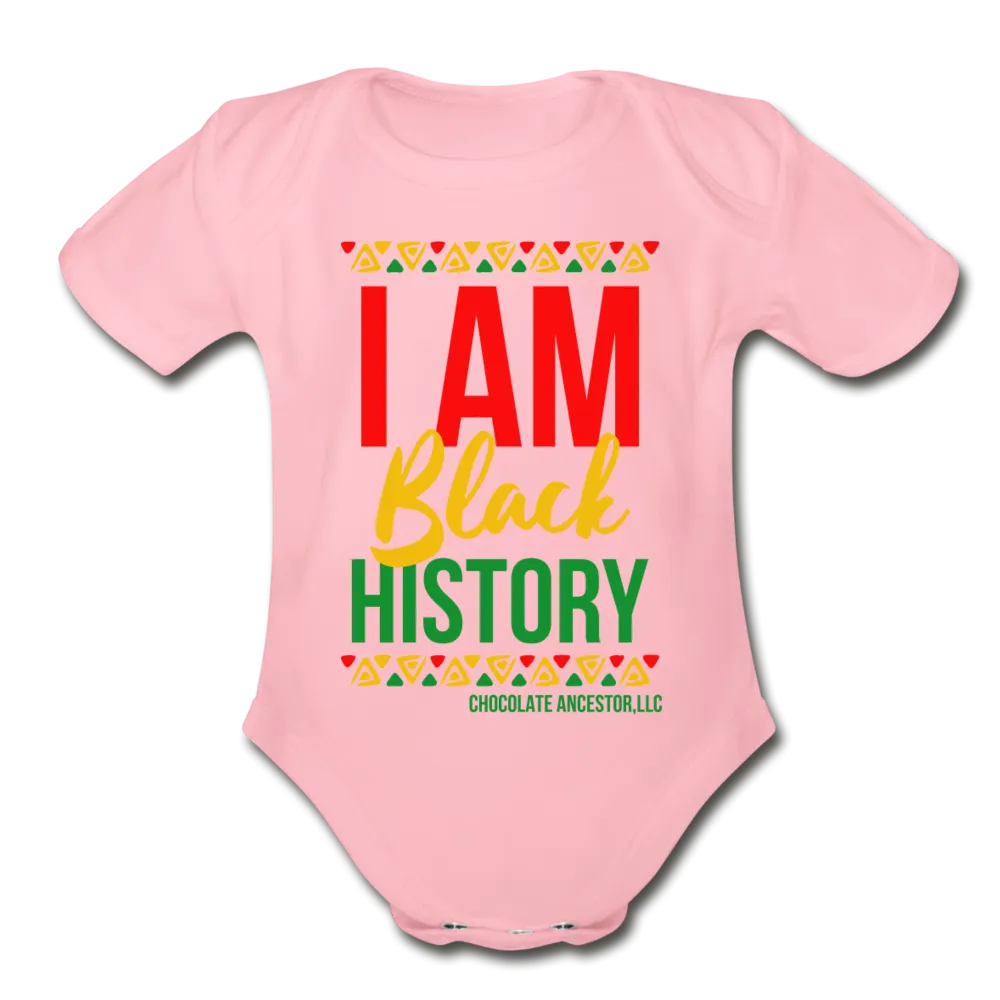 I Am Black History Organic Short Sleeve Baby Bodysuit