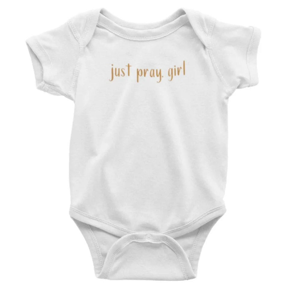 Infant Just Pray, Girl Caramel - Bodysuit