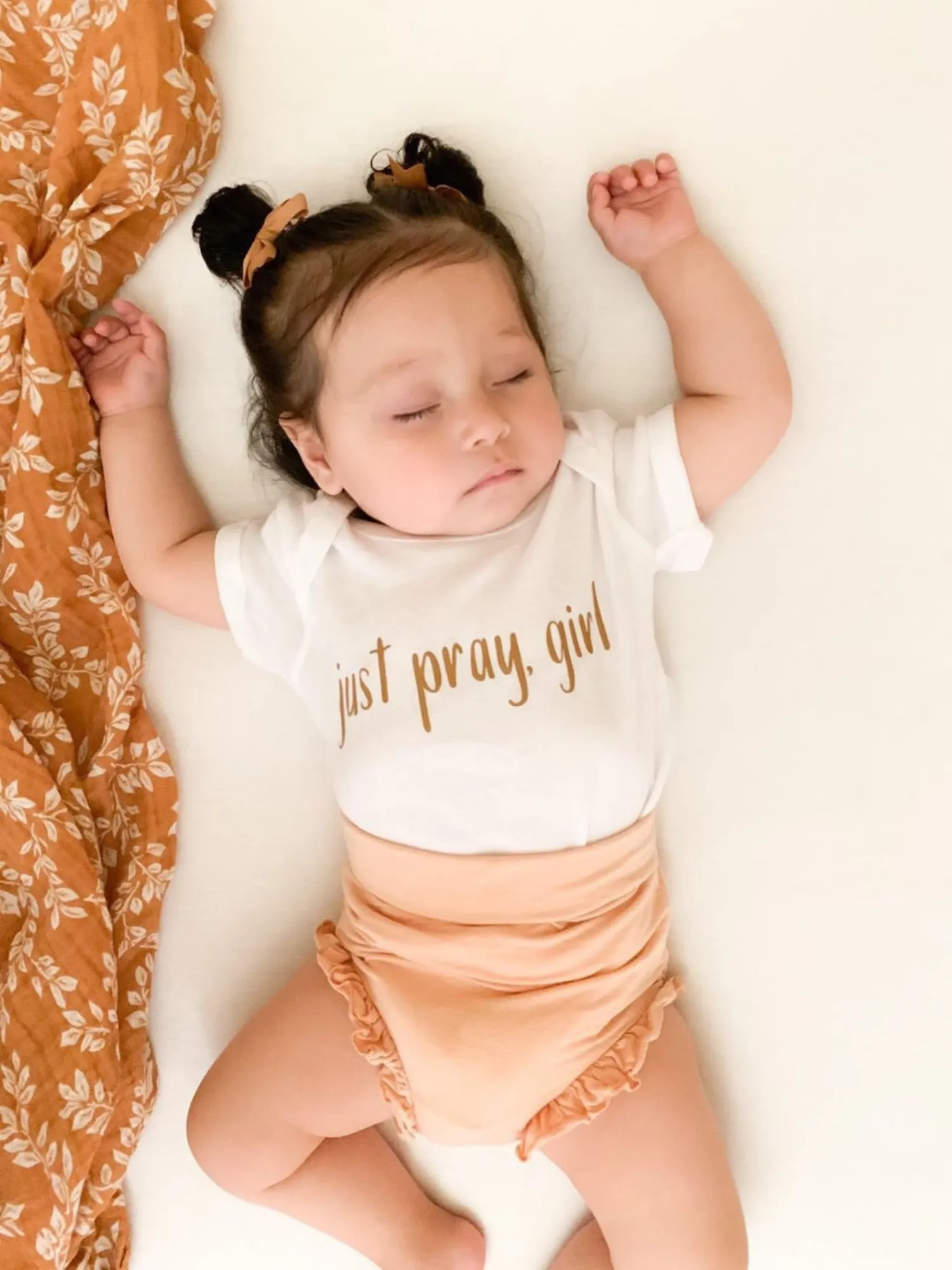 Infant Just Pray, Girl Caramel - Bodysuit