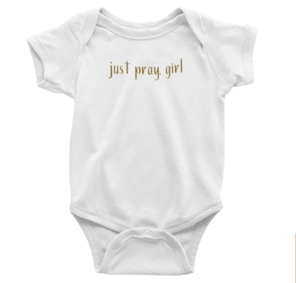 Infant Just Pray, Girl Caramel - Bodysuit