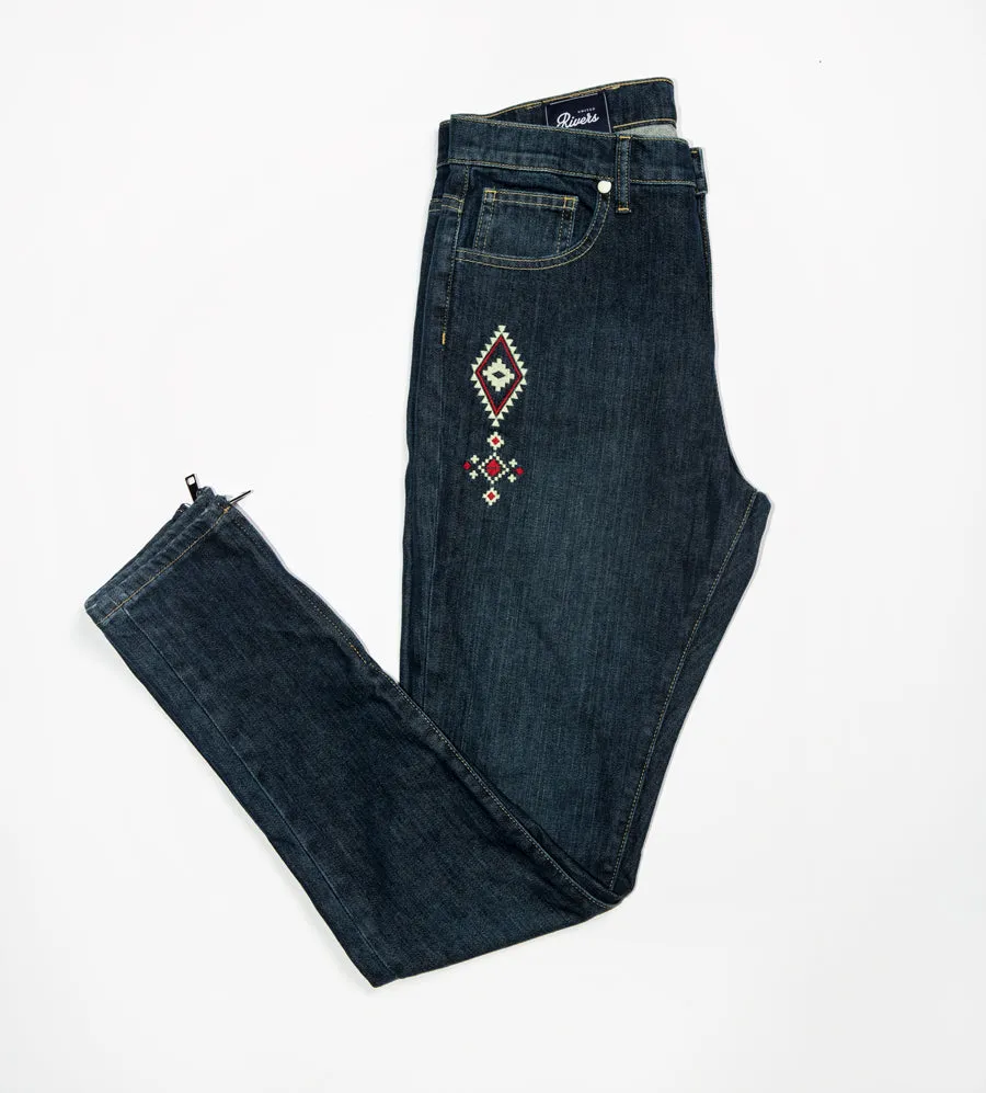 KANSAS RIVER DARK DENIM JEANS