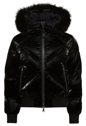 Kelly by Sissy Sydney Down Ski Jacket in Black with Fur