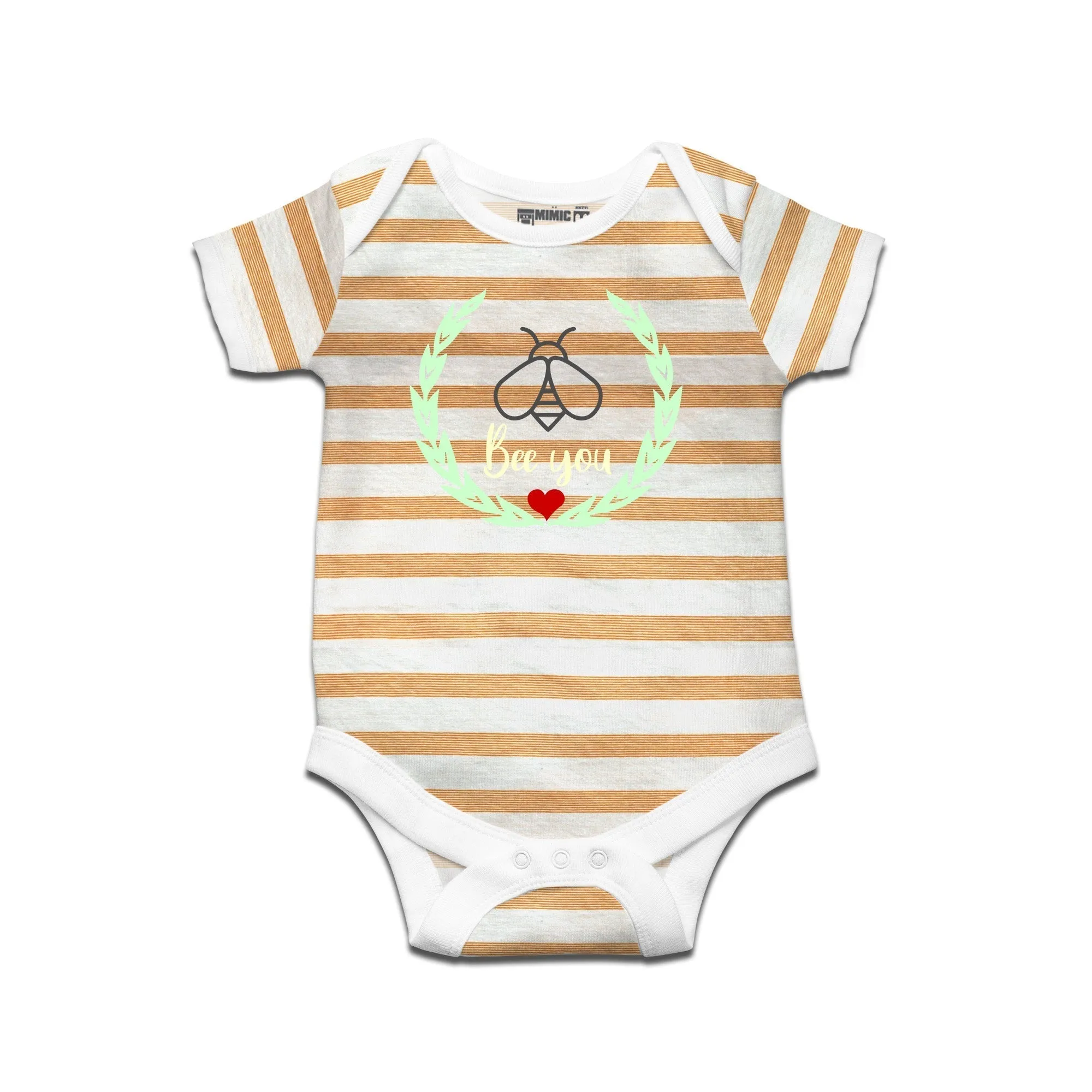 Kidswear By Ruse Bee You Printed Striped infant Romper For Baby