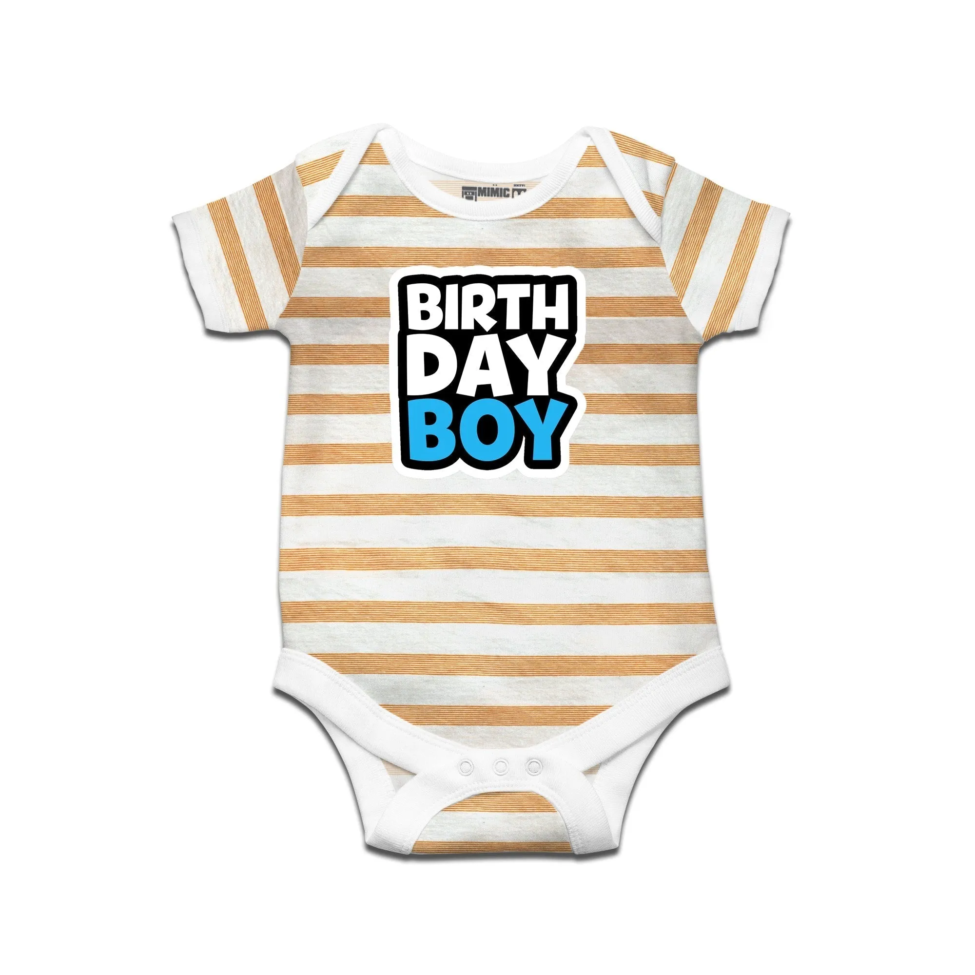 Kidswear By Ruse Birthday Boy 2 Printed Striped infant Romper For Baby