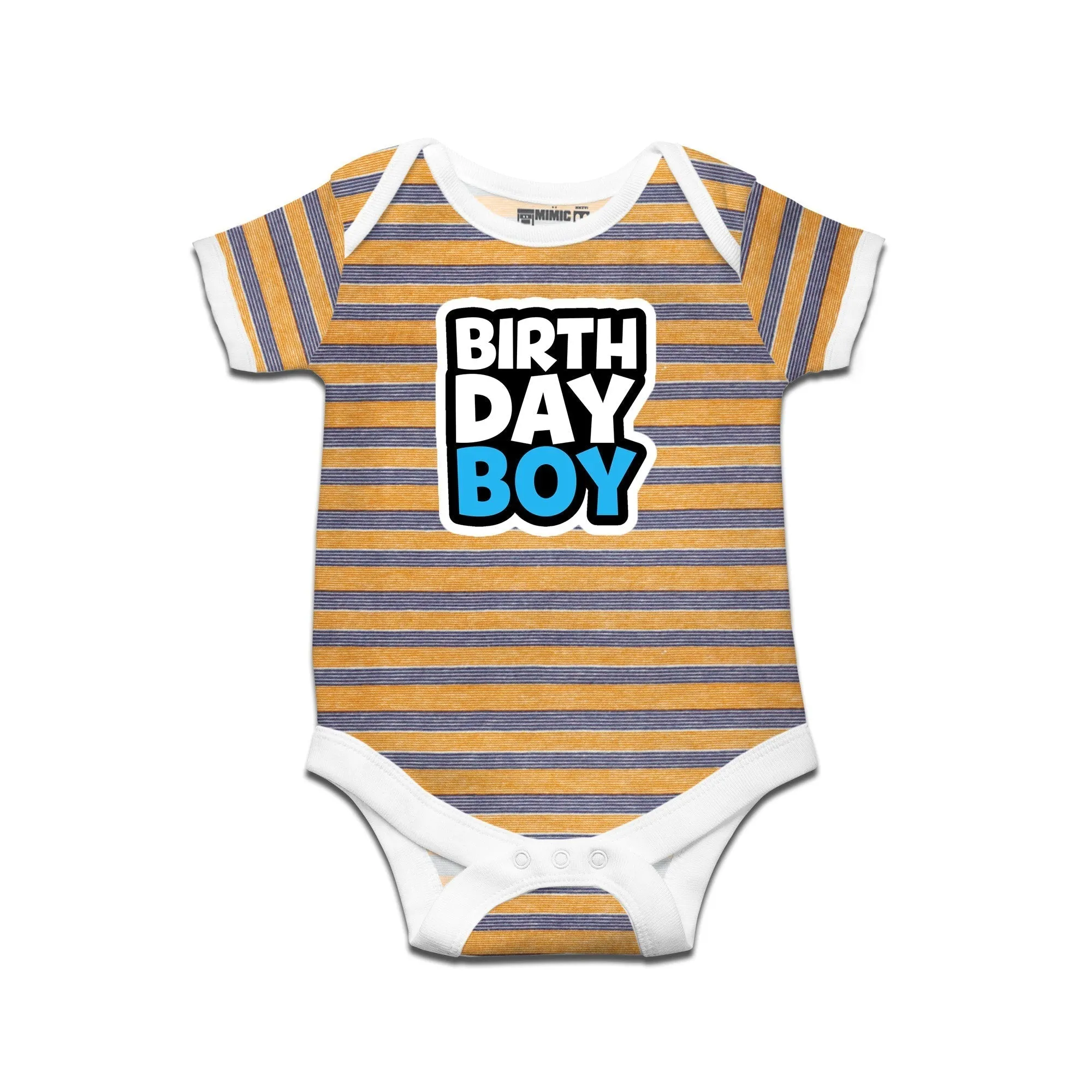 Kidswear By Ruse Birthday Boy 2 Printed Striped infant Romper For Baby