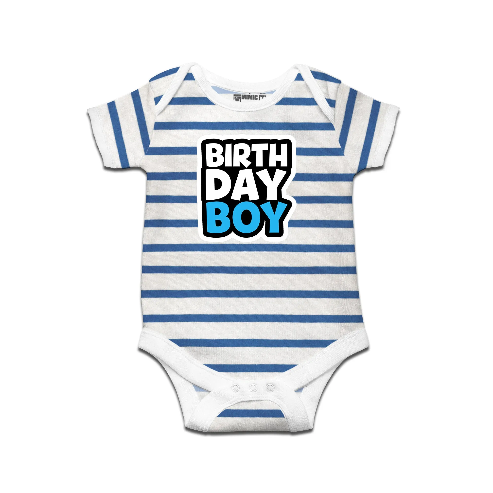 Kidswear By Ruse Birthday Boy 2 Printed Striped infant Romper For Baby