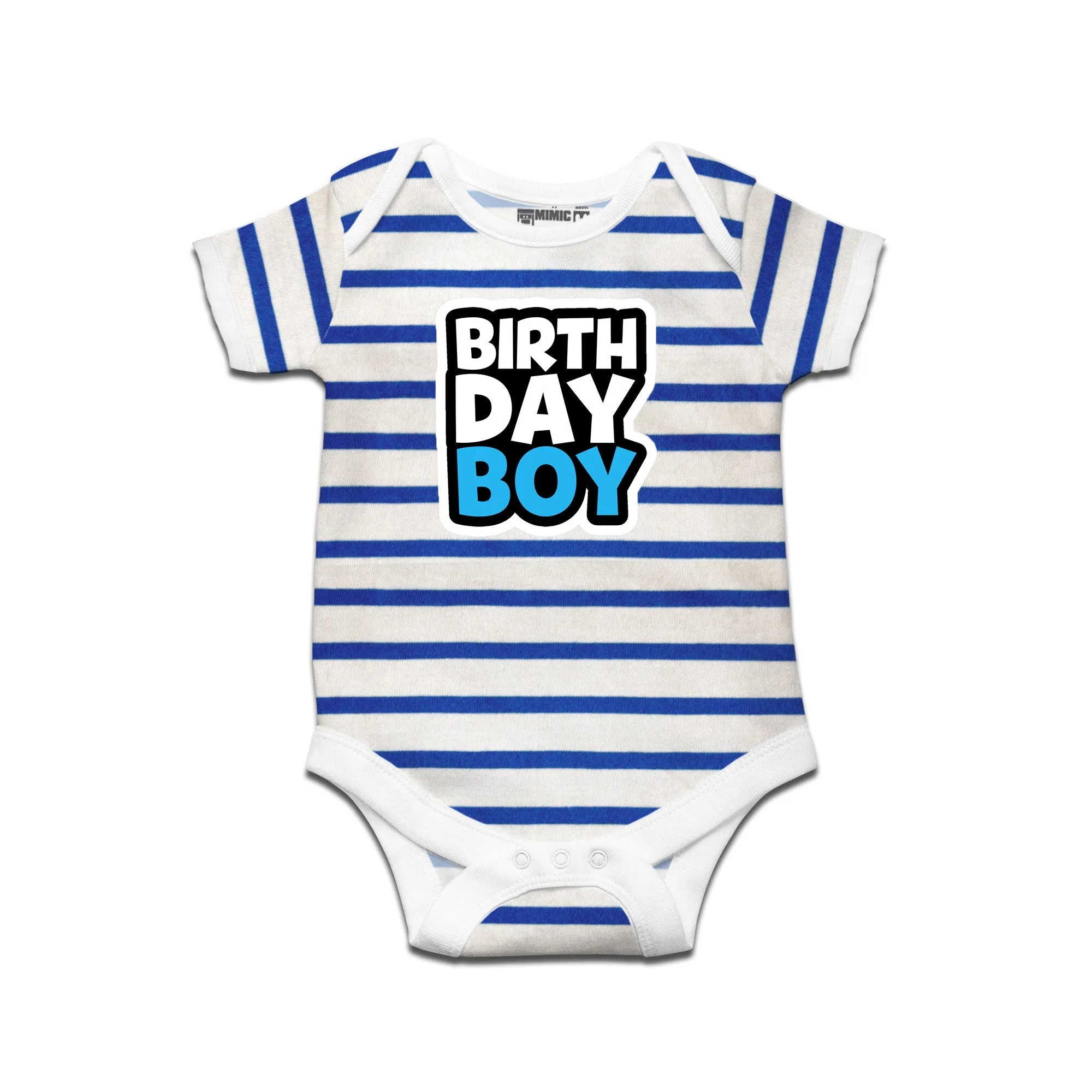 Kidswear By Ruse Birthday Boy 2 Printed Striped infant Romper For Baby