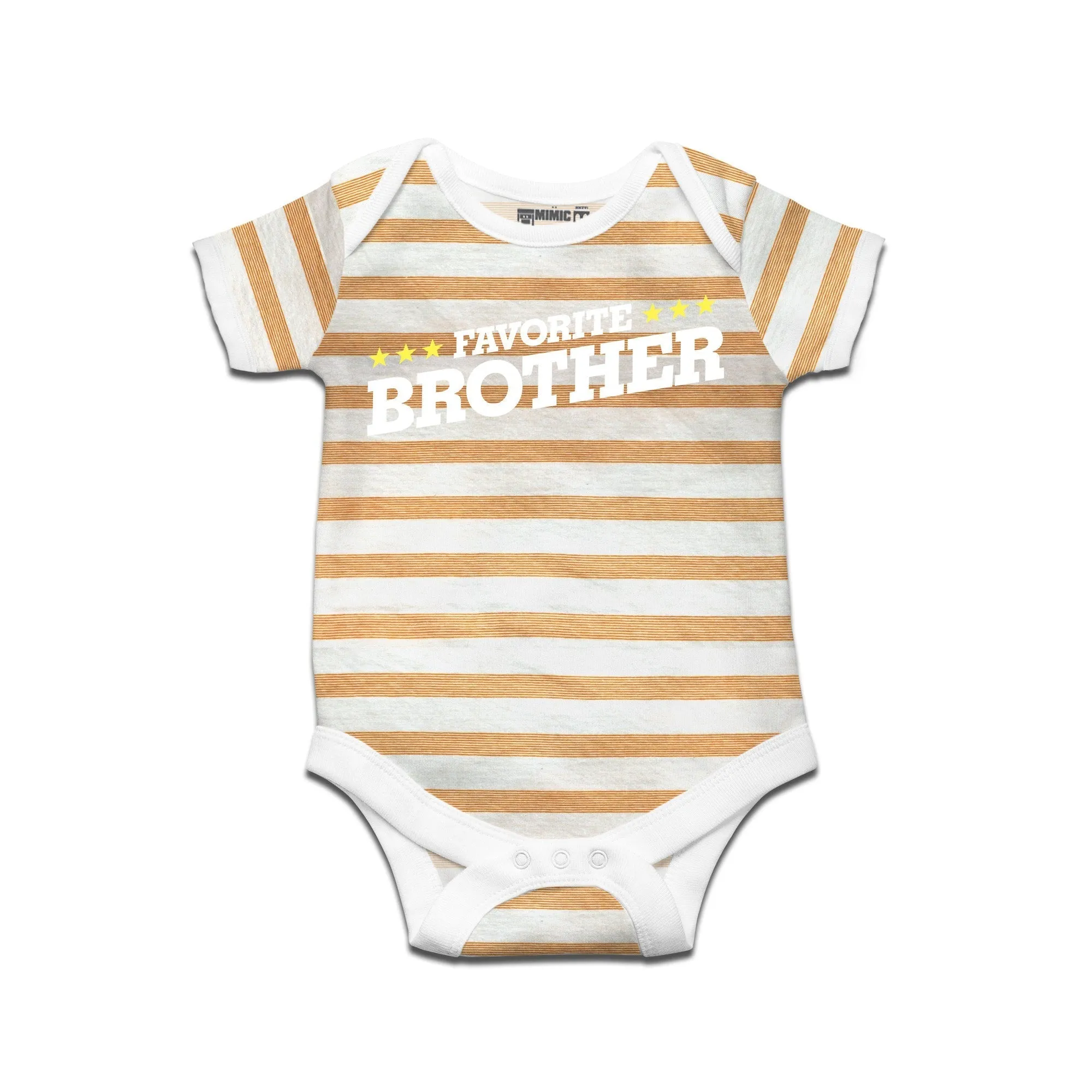 Kidswear By Ruse Favourite Brother Printed Striped infant Romper For Baby