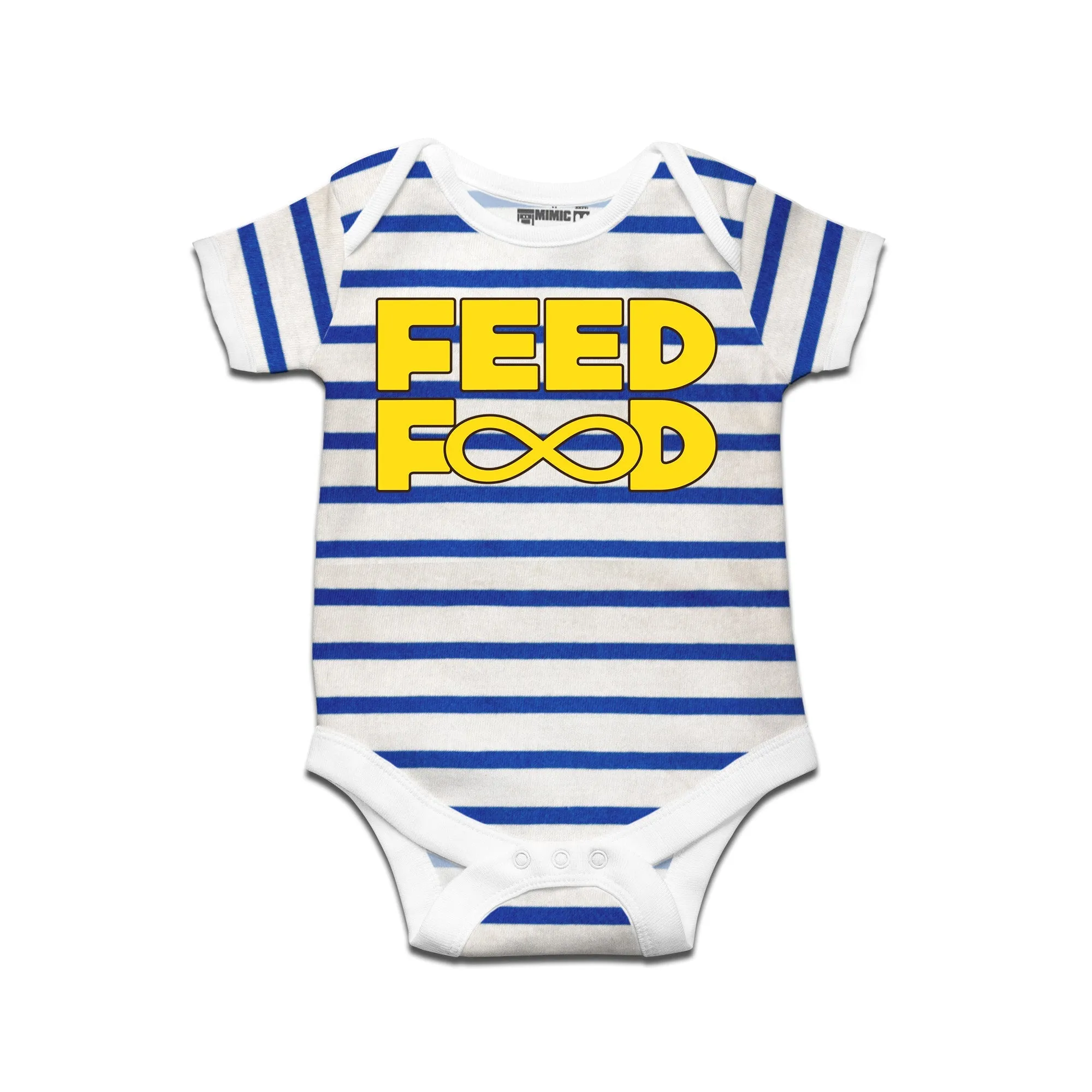 Kidswear By Ruse Feed FoodPrinted Striped infant Romper For Baby