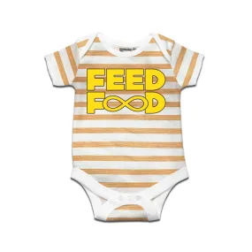 Kidswear By Ruse Feed FoodPrinted Striped infant Romper For Baby