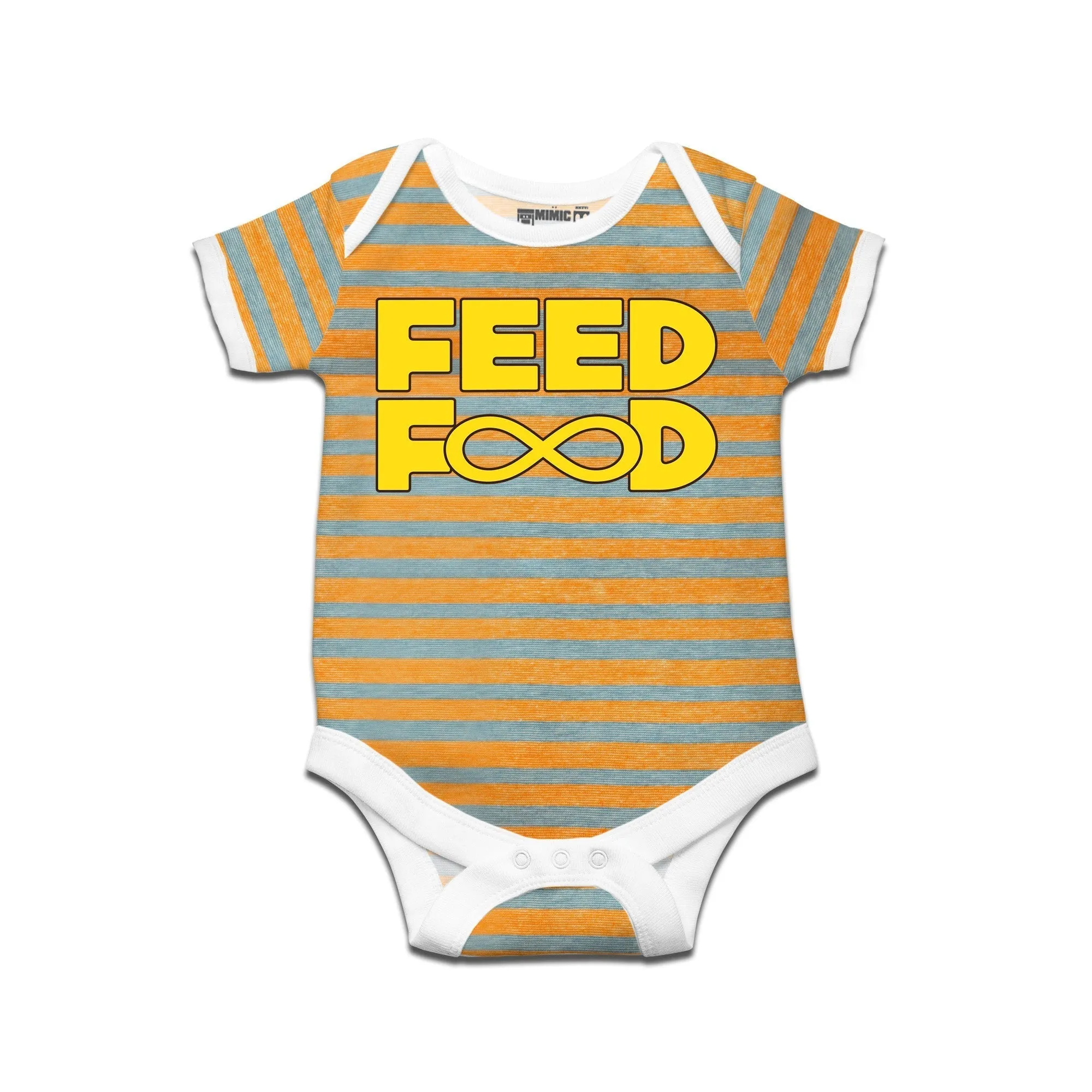 Kidswear By Ruse Feed FoodPrinted Striped infant Romper For Baby