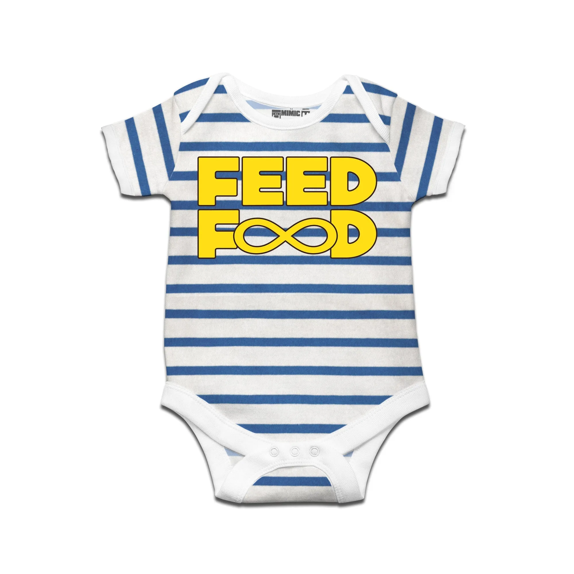 Kidswear By Ruse Feed FoodPrinted Striped infant Romper For Baby