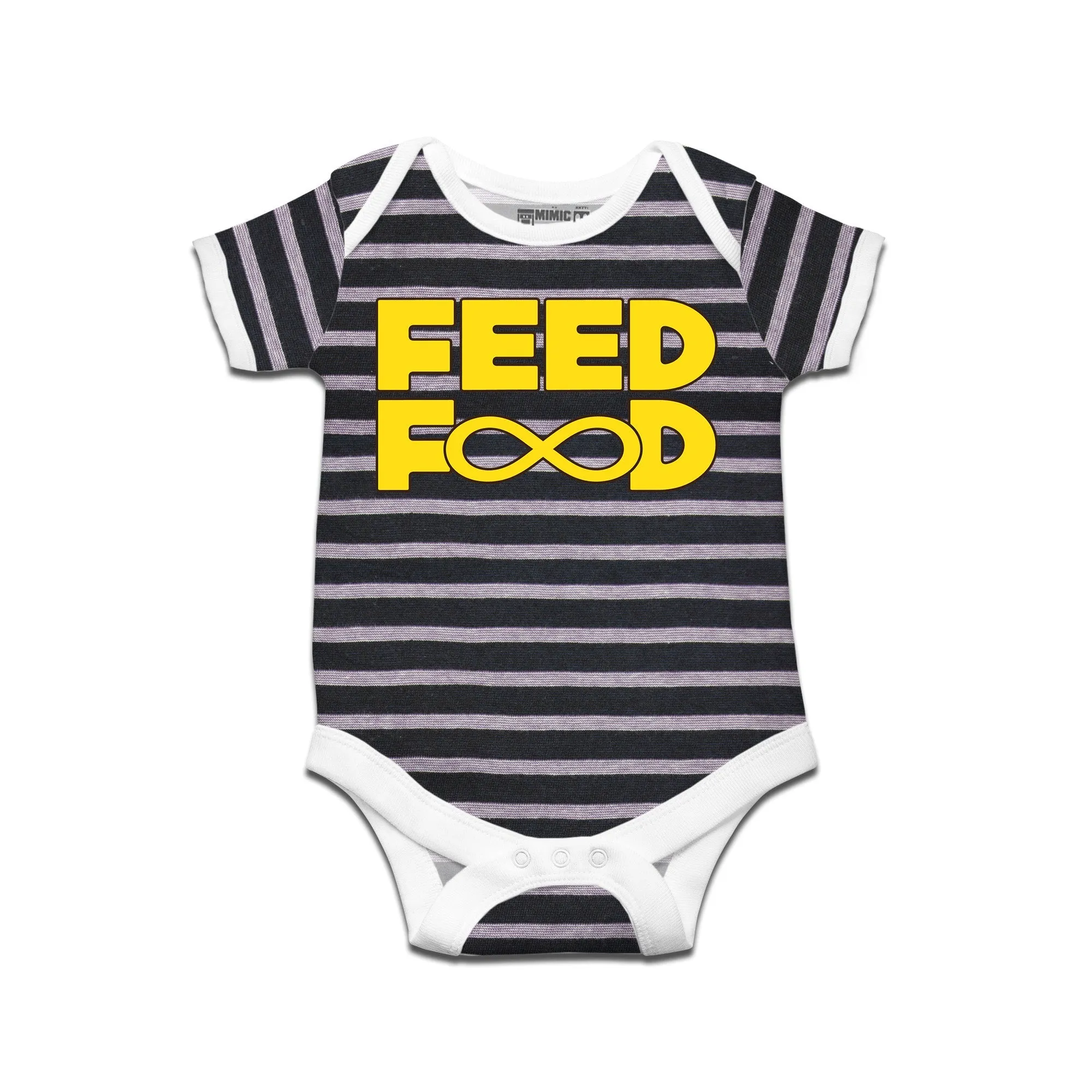 Kidswear By Ruse Feed FoodPrinted Striped infant Romper For Baby