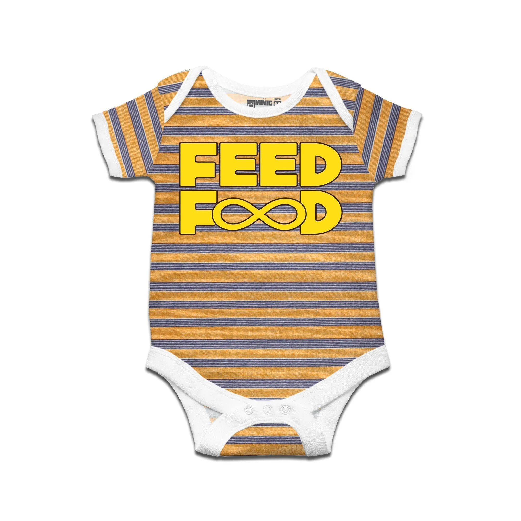 Kidswear By Ruse Feed FoodPrinted Striped infant Romper For Baby