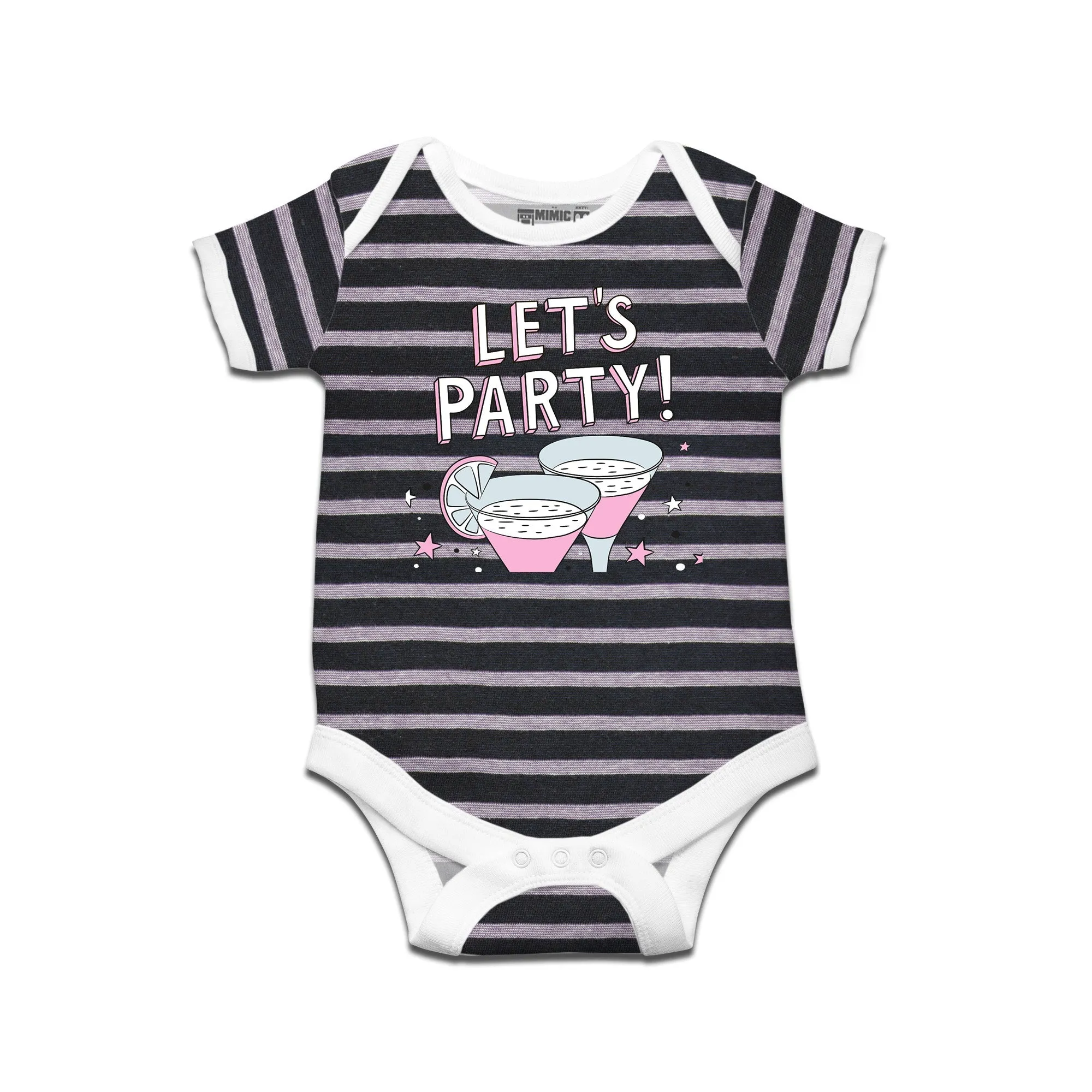 Kidswear By Ruse Let'S Party Printed Striped infant Romper For Baby