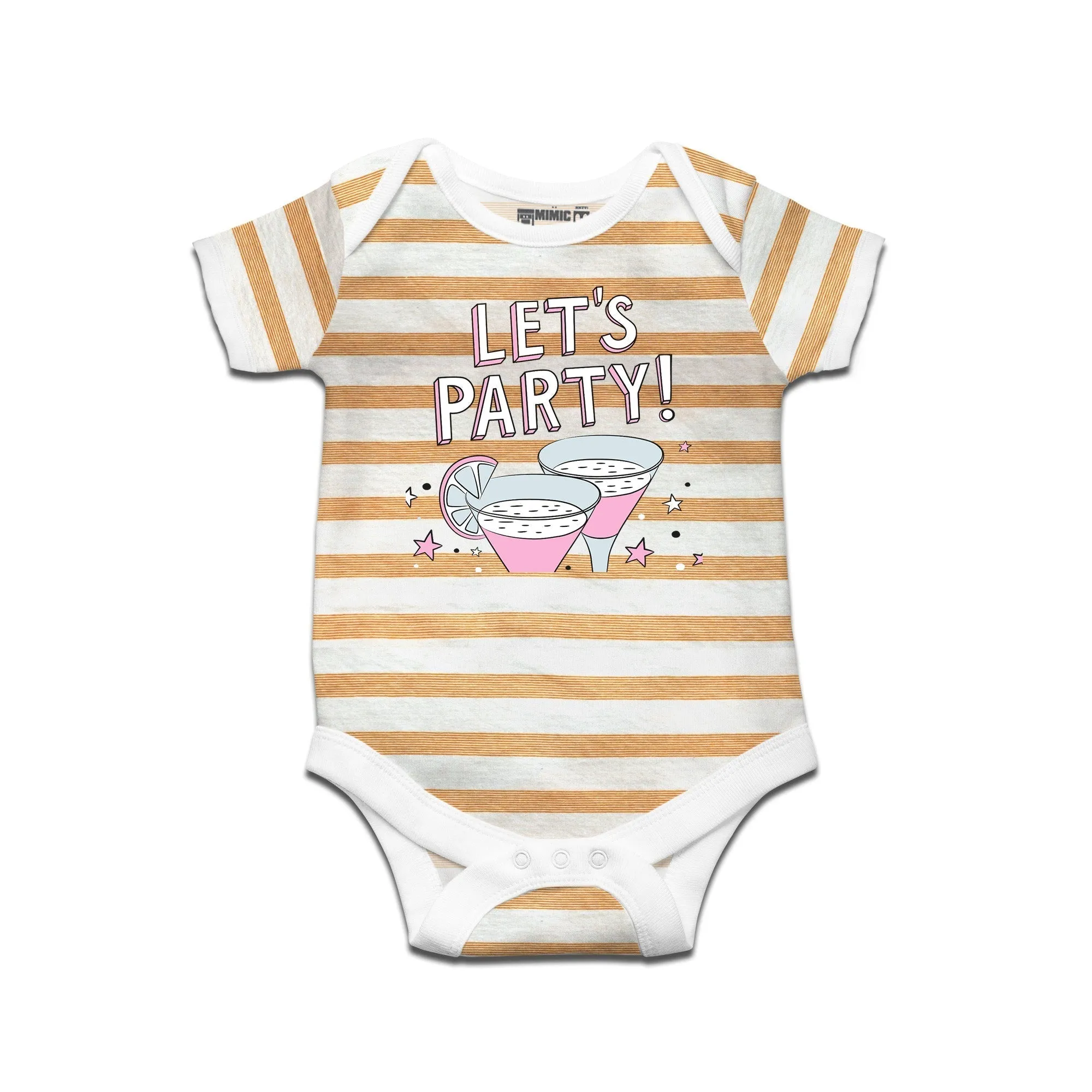 Kidswear By Ruse Let'S Party Printed Striped infant Romper For Baby