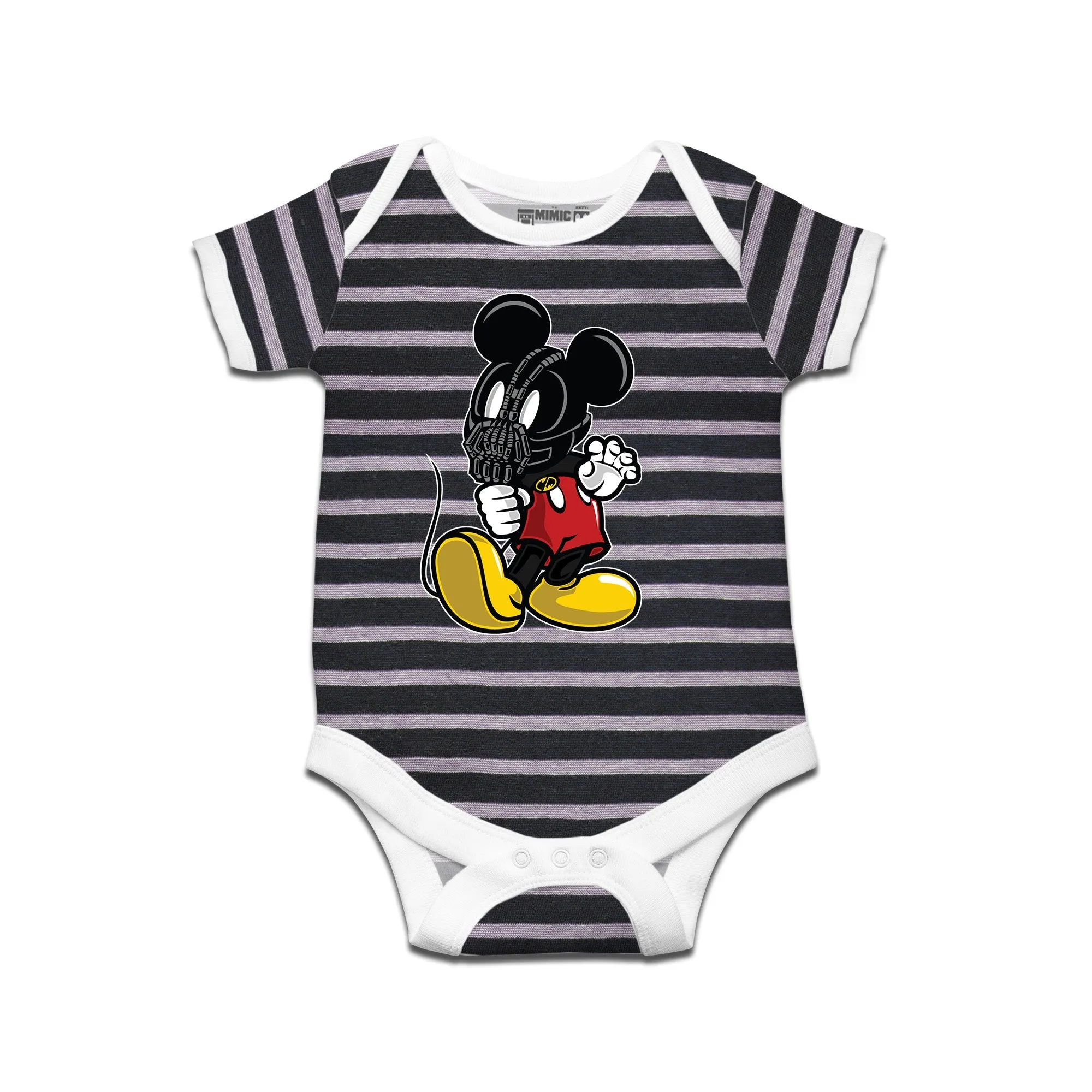 Kidswear By Ruse Mickey Bane Printed Striped infant Romper For Baby