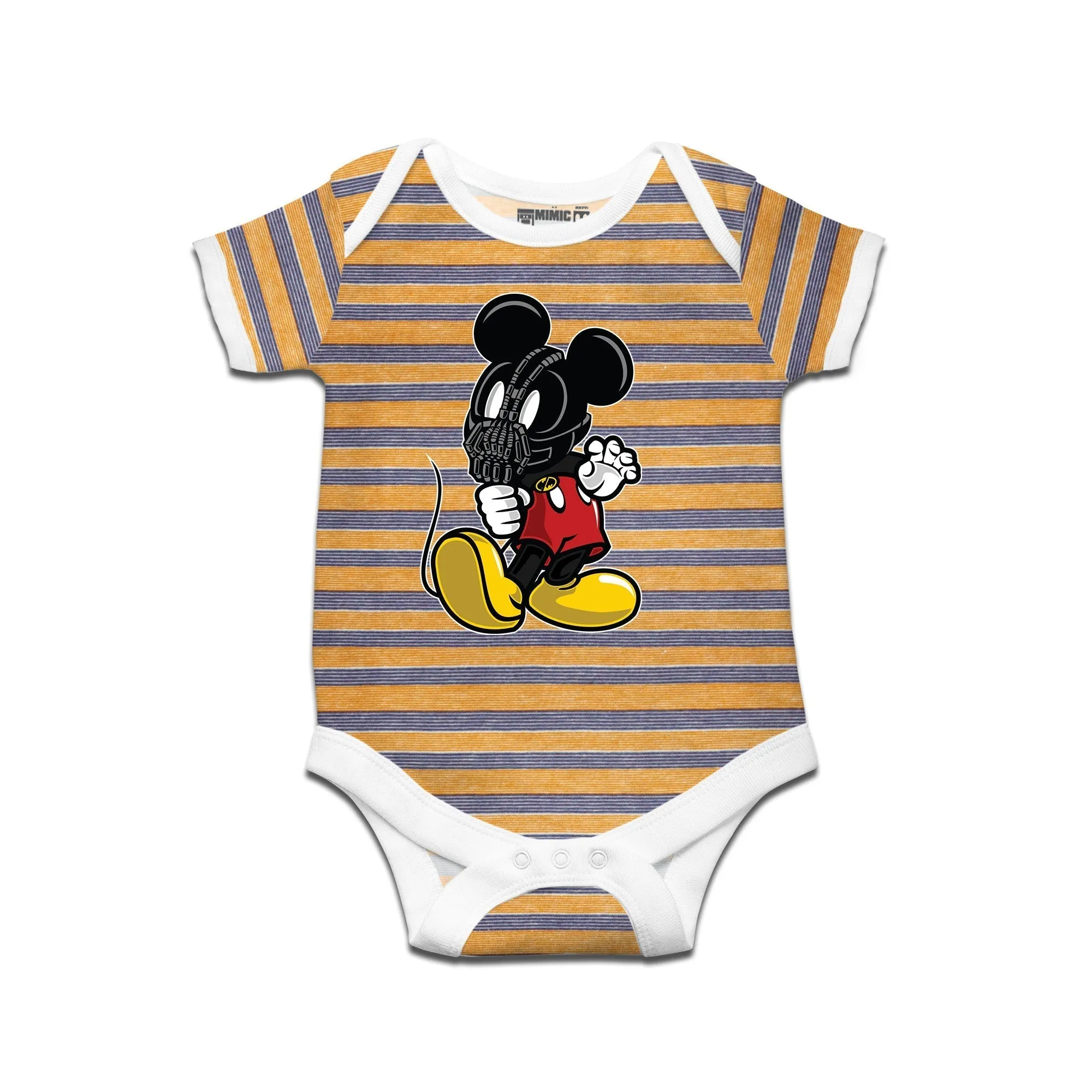 Kidswear By Ruse Mickey Bane Printed Striped infant Romper For Baby