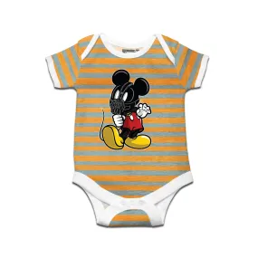 Kidswear By Ruse Mickey Bane Printed Striped infant Romper For Baby